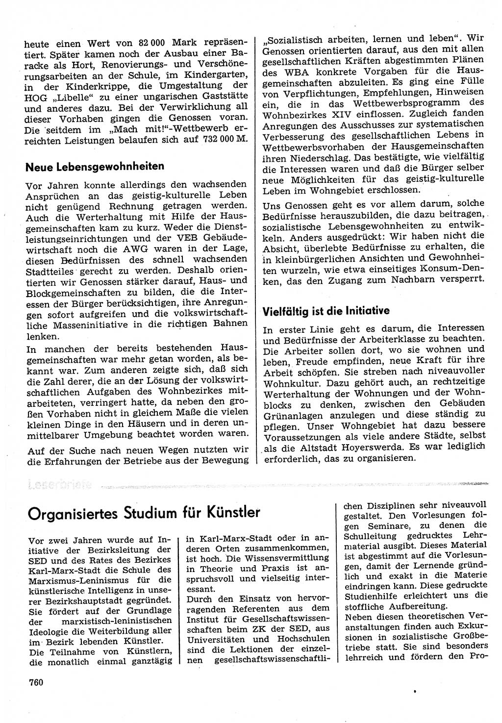 Neuer Weg (NW), Organ des Zentralkomitees (ZK) der SED (Sozialistische Einheitspartei Deutschlands) für Fragen des Parteilebens, 30. Jahrgang [Deutsche Demokratische Republik (DDR)] 1975, Seite 760 (NW ZK SED DDR 1975, S. 760)