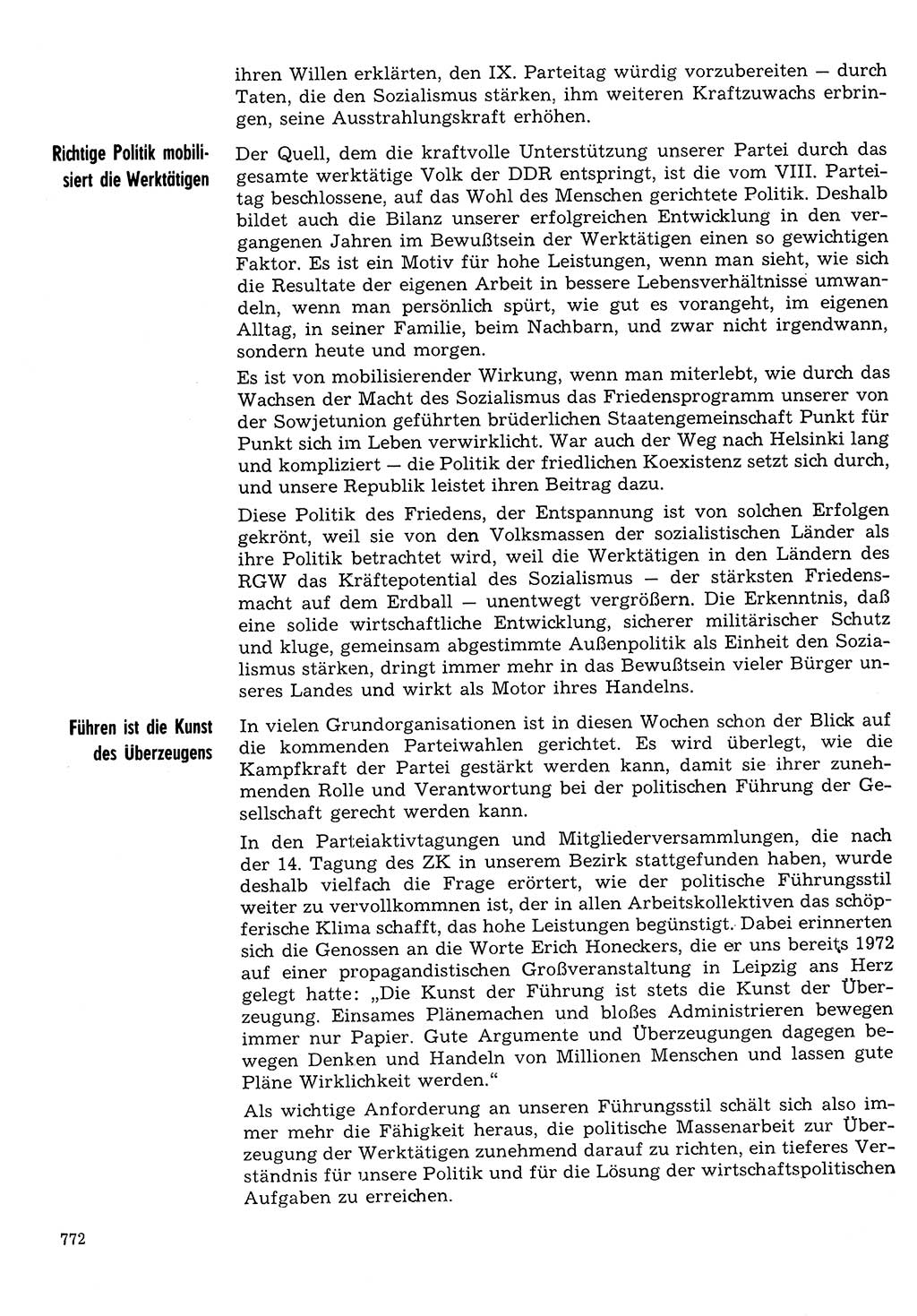 Neuer Weg (NW), Organ des Zentralkomitees (ZK) der SED (Sozialistische Einheitspartei Deutschlands) für Fragen des Parteilebens, 30. Jahrgang [Deutsche Demokratische Republik (DDR)] 1975, Seite 772 (NW ZK SED DDR 1975, S. 772)