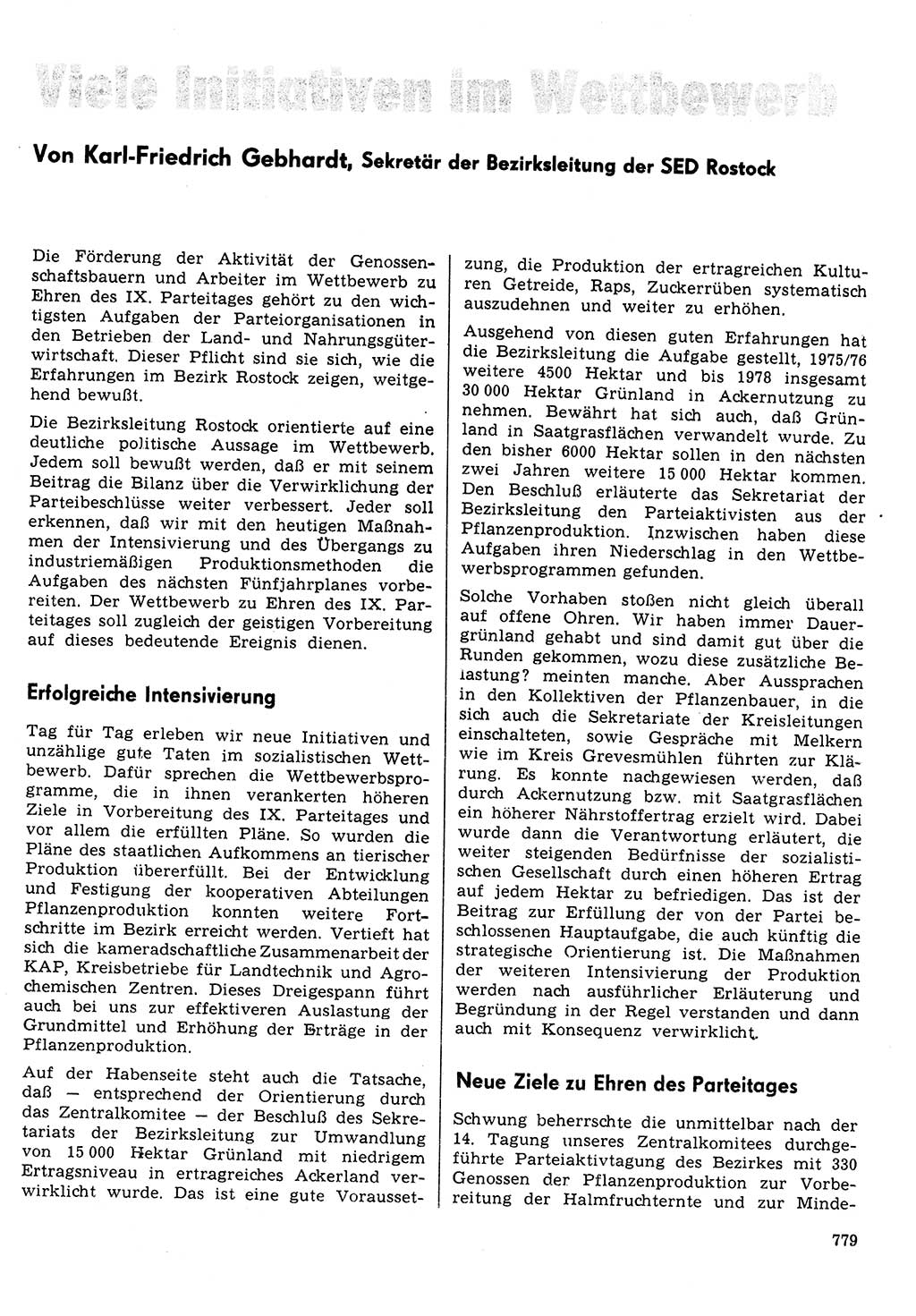 Neuer Weg (NW), Organ des Zentralkomitees (ZK) der SED (Sozialistische Einheitspartei Deutschlands) für Fragen des Parteilebens, 30. Jahrgang [Deutsche Demokratische Republik (DDR)] 1975, Seite 779 (NW ZK SED DDR 1975, S. 779)