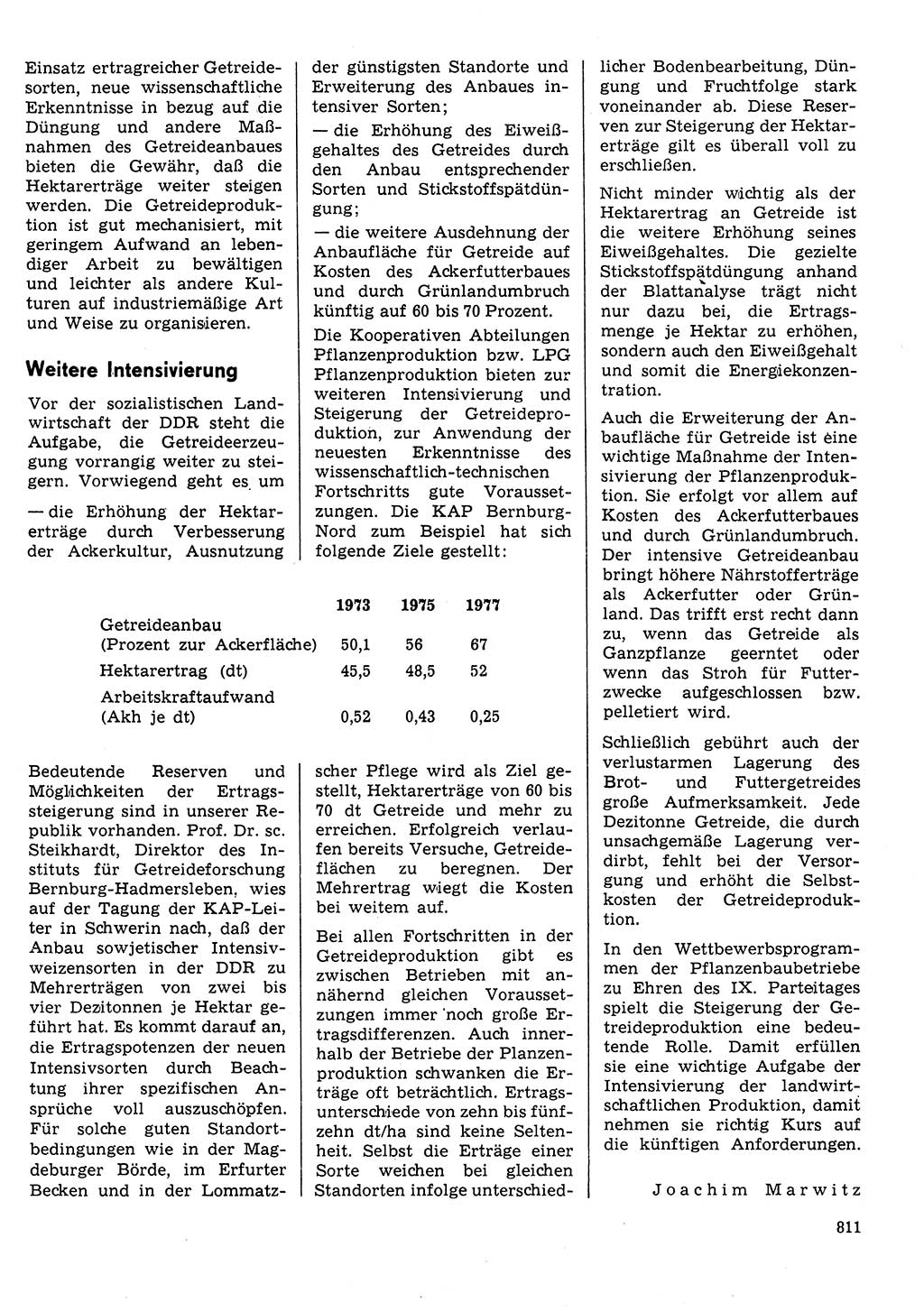 Neuer Weg (NW), Organ des Zentralkomitees (ZK) der SED (Sozialistische Einheitspartei Deutschlands) für Fragen des Parteilebens, 30. Jahrgang [Deutsche Demokratische Republik (DDR)] 1975, Seite 811 (NW ZK SED DDR 1975, S. 811)