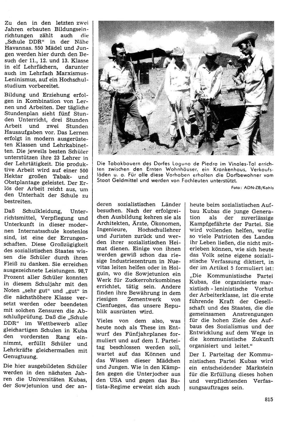 Neuer Weg (NW), Organ des Zentralkomitees (ZK) der SED (Sozialistische Einheitspartei Deutschlands) für Fragen des Parteilebens, 30. Jahrgang [Deutsche Demokratische Republik (DDR)] 1975, Seite 815 (NW ZK SED DDR 1975, S. 815)