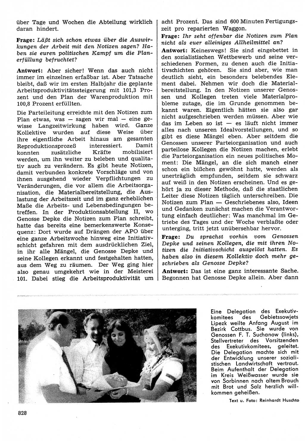 Neuer Weg (NW), Organ des Zentralkomitees (ZK) der SED (Sozialistische Einheitspartei Deutschlands) für Fragen des Parteilebens, 30. Jahrgang [Deutsche Demokratische Republik (DDR)] 1975, Seite 828 (NW ZK SED DDR 1975, S. 828)
