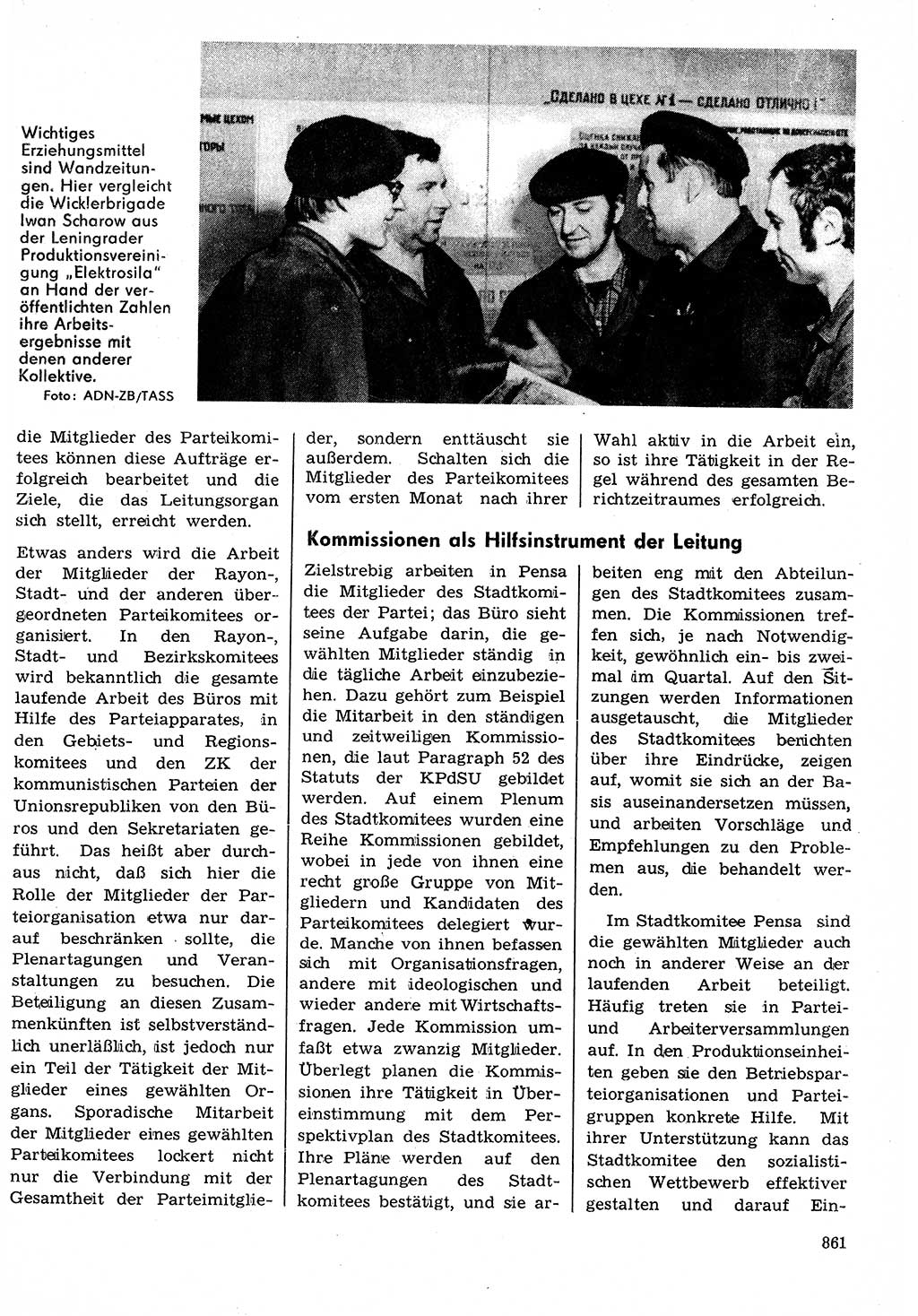 Neuer Weg (NW), Organ des Zentralkomitees (ZK) der SED (Sozialistische Einheitspartei Deutschlands) für Fragen des Parteilebens, 30. Jahrgang [Deutsche Demokratische Republik (DDR)] 1975, Seite 861 (NW ZK SED DDR 1975, S. 861)