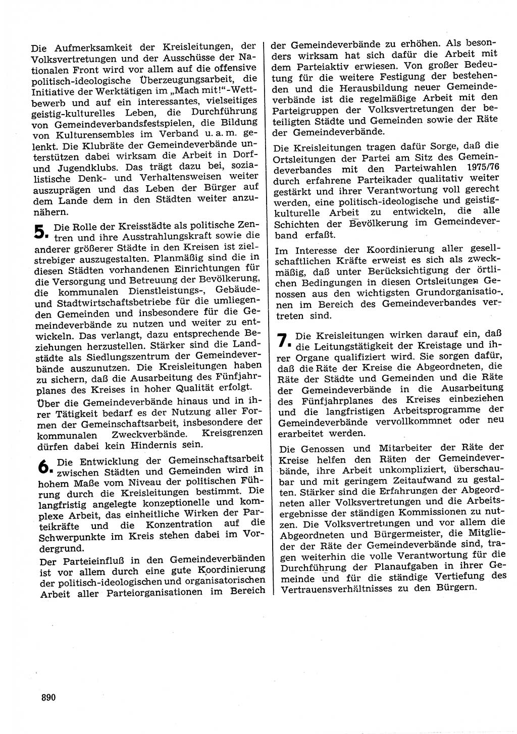 Neuer Weg (NW), Organ des Zentralkomitees (ZK) der SED (Sozialistische Einheitspartei Deutschlands) für Fragen des Parteilebens, 30. Jahrgang [Deutsche Demokratische Republik (DDR)] 1975, Seite 890 (NW ZK SED DDR 1975, S. 890)