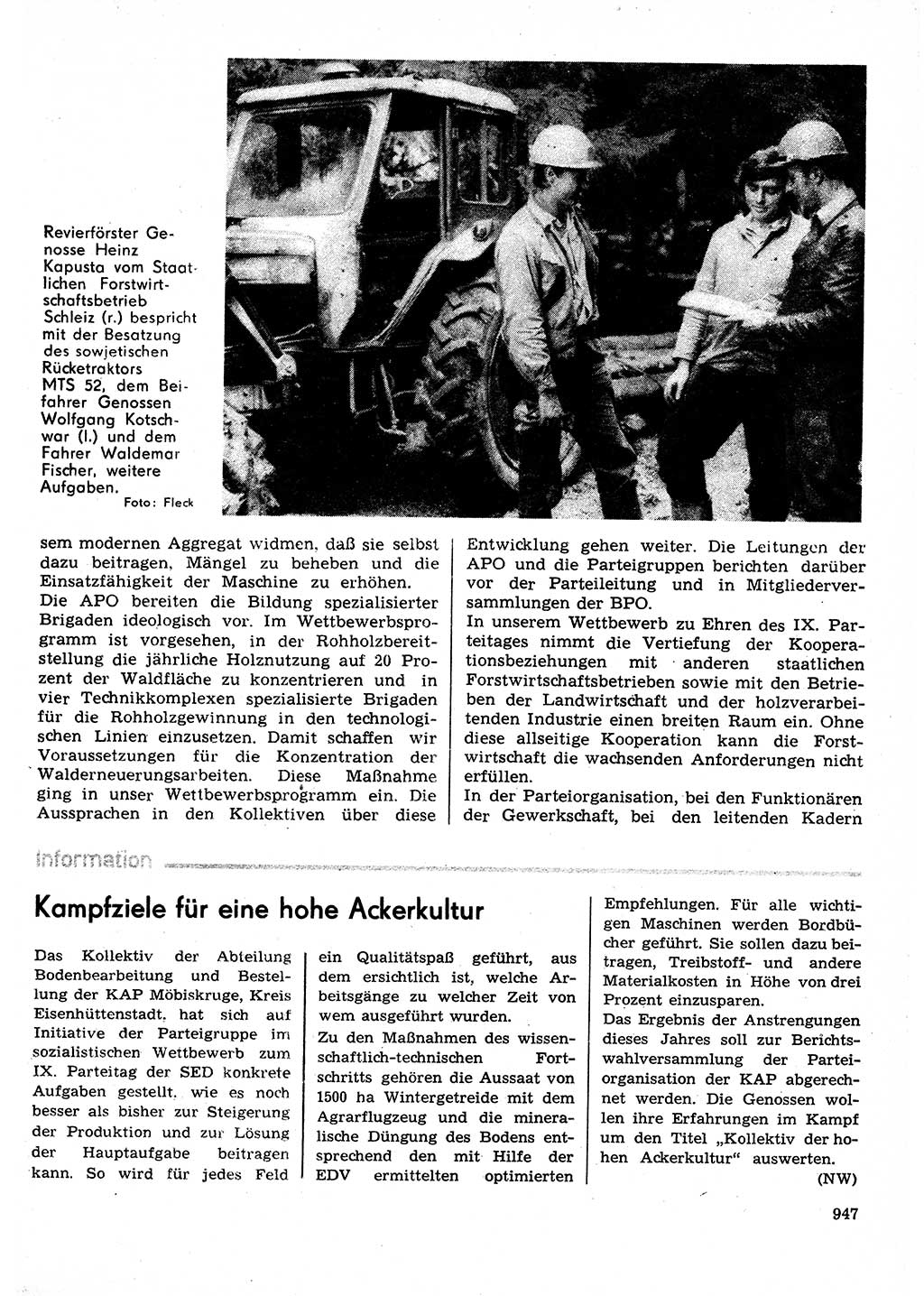 Neuer Weg (NW), Organ des Zentralkomitees (ZK) der SED (Sozialistische Einheitspartei Deutschlands) für Fragen des Parteilebens, 30. Jahrgang [Deutsche Demokratische Republik (DDR)] 1975, Seite 947 (NW ZK SED DDR 1975, S. 947)