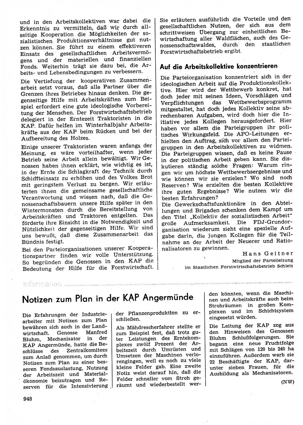 Neuer Weg (NW), Organ des Zentralkomitees (ZK) der SED (Sozialistische Einheitspartei Deutschlands) für Fragen des Parteilebens, 30. Jahrgang [Deutsche Demokratische Republik (DDR)] 1975, Seite 948 (NW ZK SED DDR 1975, S. 948)