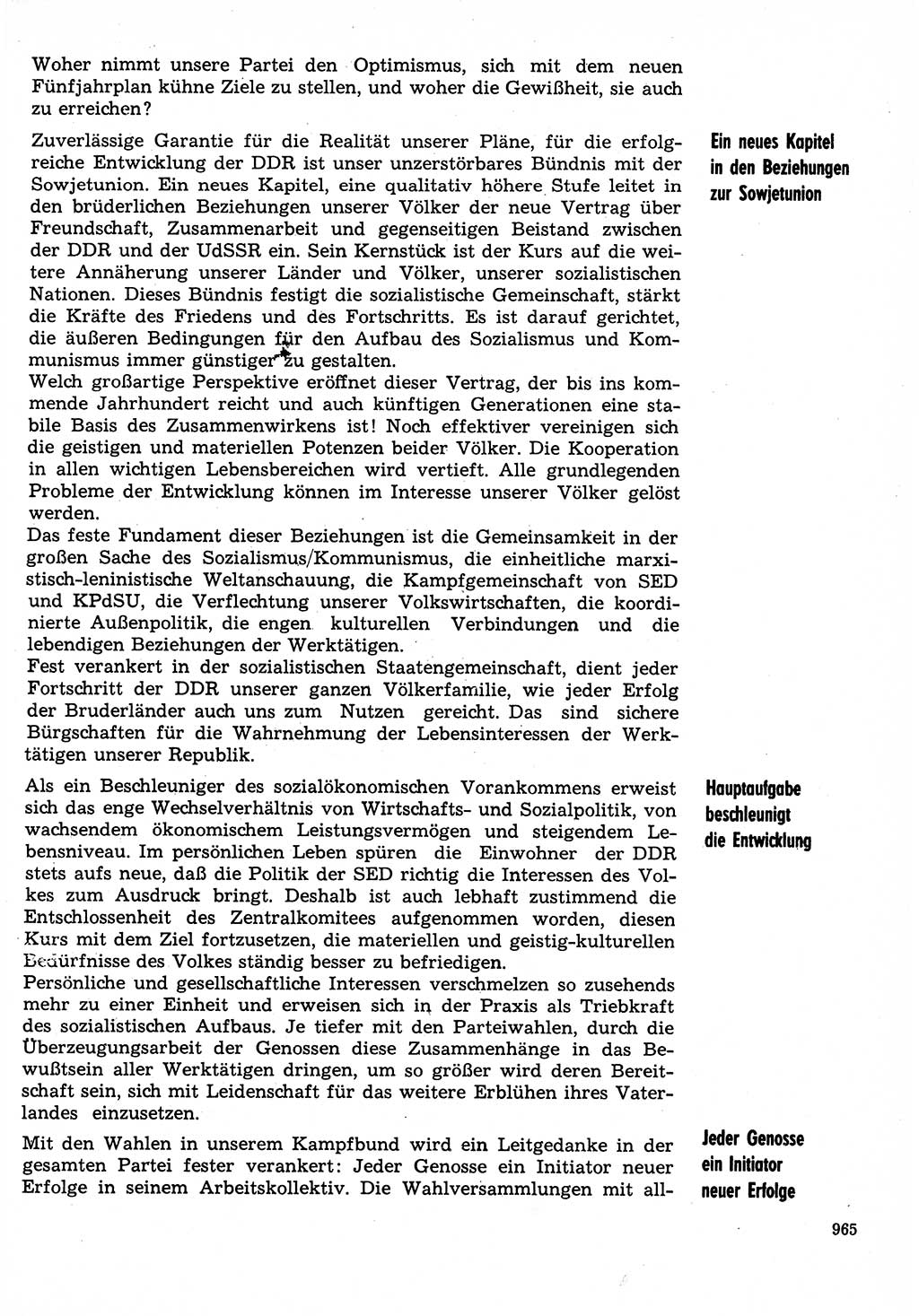 Neuer Weg (NW), Organ des Zentralkomitees (ZK) der SED (Sozialistische Einheitspartei Deutschlands) fÃ¼r Fragen des Parteilebens, 30. Jahrgang [Deutsche Demokratische Republik (DDR)] 1975, Seite 965 (NW ZK SED DDR 1975, S. 965)