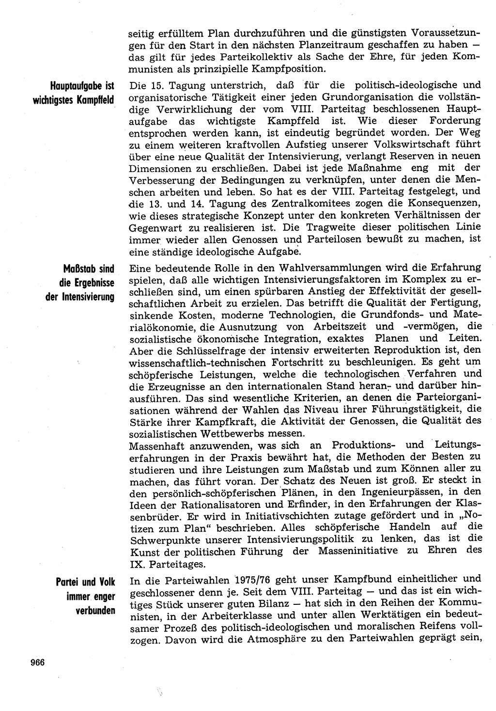 Neuer Weg (NW), Organ des Zentralkomitees (ZK) der SED (Sozialistische Einheitspartei Deutschlands) für Fragen des Parteilebens, 30. Jahrgang [Deutsche Demokratische Republik (DDR)] 1975, Seite 966 (NW ZK SED DDR 1975, S. 966)