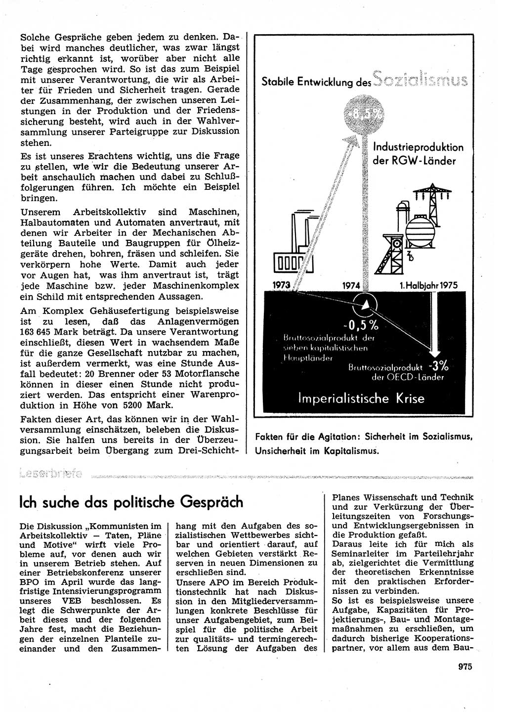 Neuer Weg (NW), Organ des Zentralkomitees (ZK) der SED (Sozialistische Einheitspartei Deutschlands) für Fragen des Parteilebens, 30. Jahrgang [Deutsche Demokratische Republik (DDR)] 1975, Seite 975 (NW ZK SED DDR 1975, S. 975)