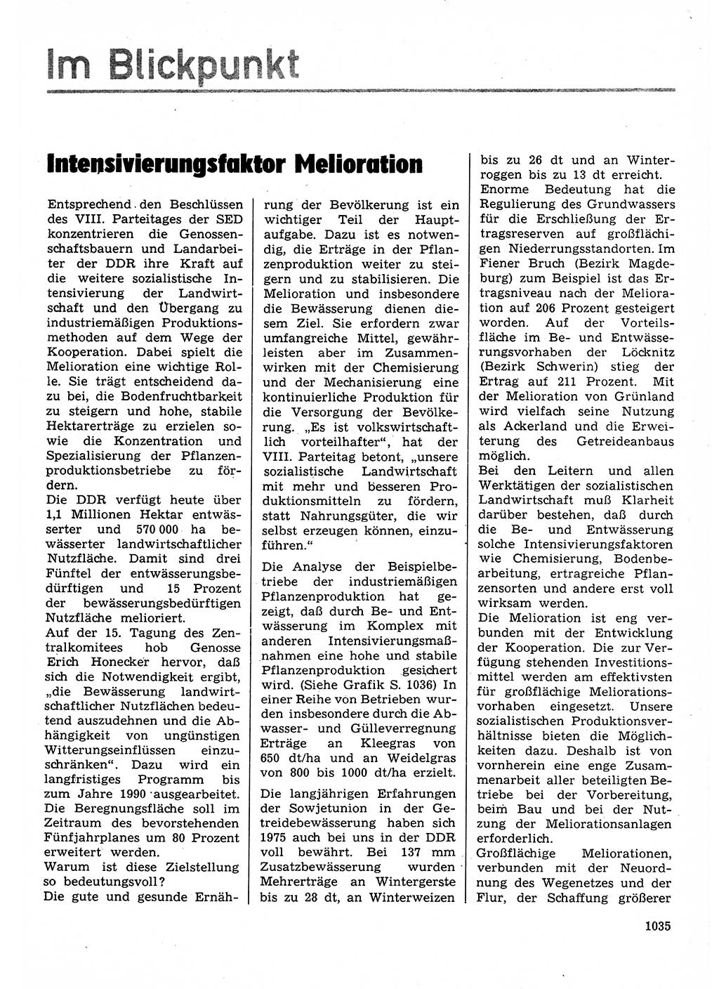 Neuer Weg (NW), Organ des Zentralkomitees (ZK) der SED (Sozialistische Einheitspartei Deutschlands) für Fragen des Parteilebens, 30. Jahrgang [Deutsche Demokratische Republik (DDR)] 1975, Seite 1035 (NW ZK SED DDR 1975, S. 1035)