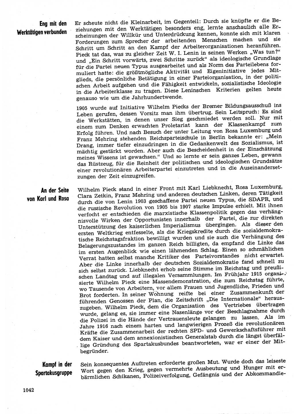 Neuer Weg (NW), Organ des Zentralkomitees (ZK) der SED (Sozialistische Einheitspartei Deutschlands) für Fragen des Parteilebens, 30. Jahrgang [Deutsche Demokratische Republik (DDR)] 1975, Seite 1042 (NW ZK SED DDR 1975, S. 1042)