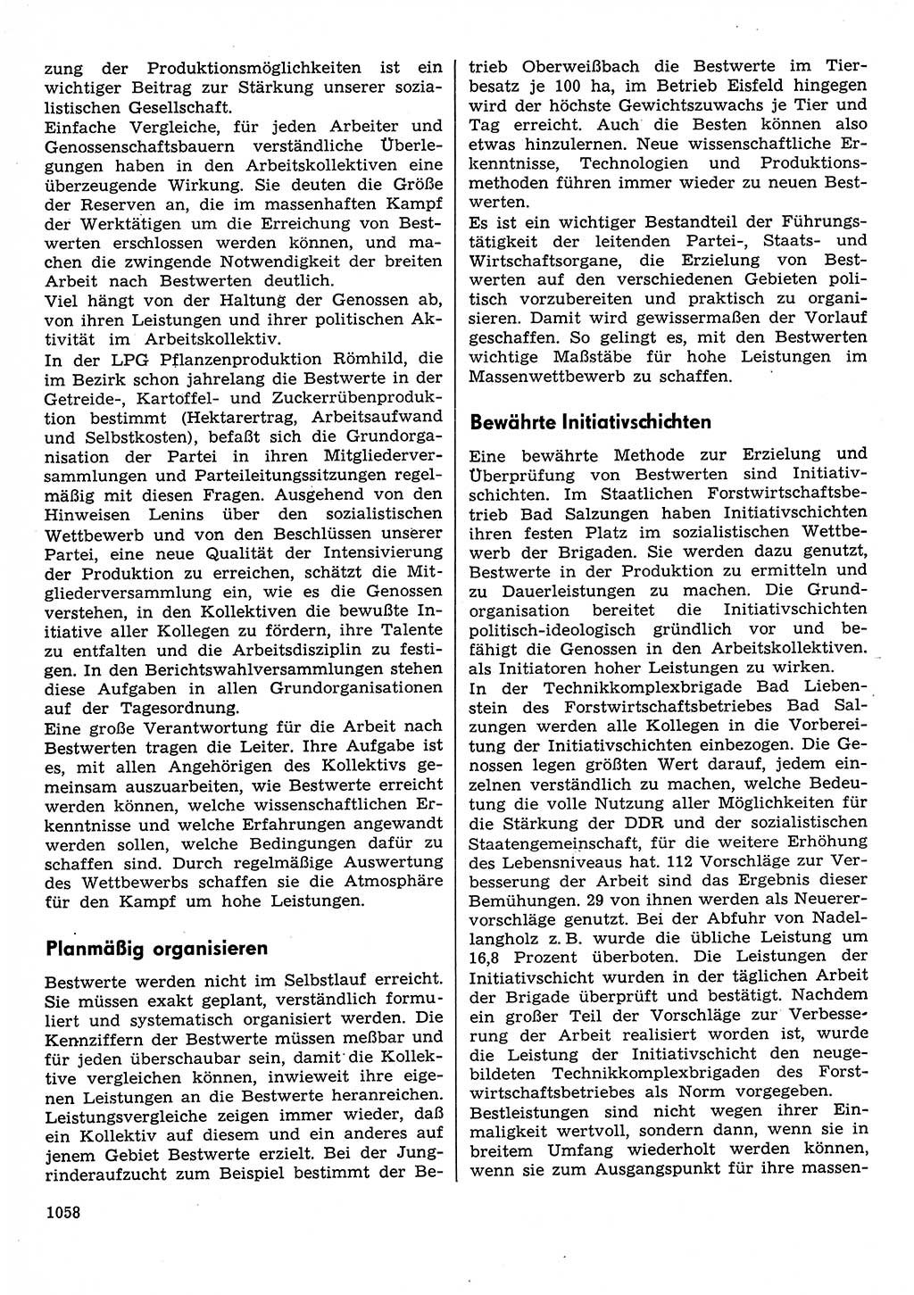 Neuer Weg (NW), Organ des Zentralkomitees (ZK) der SED (Sozialistische Einheitspartei Deutschlands) für Fragen des Parteilebens, 30. Jahrgang [Deutsche Demokratische Republik (DDR)] 1975, Seite 1058 (NW ZK SED DDR 1975, S. 1058)