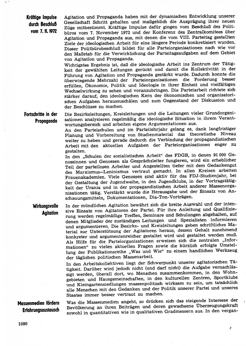 Neuer Weg (NW), Organ des Zentralkomitees (ZK) der SED (Sozialistische Einheitspartei Deutschlands) für Fragen des Parteilebens, 30. Jahrgang [Deutsche Demokratische Republik (DDR)] 1975, Seite 1090 (NW ZK SED DDR 1975, S. 1090)