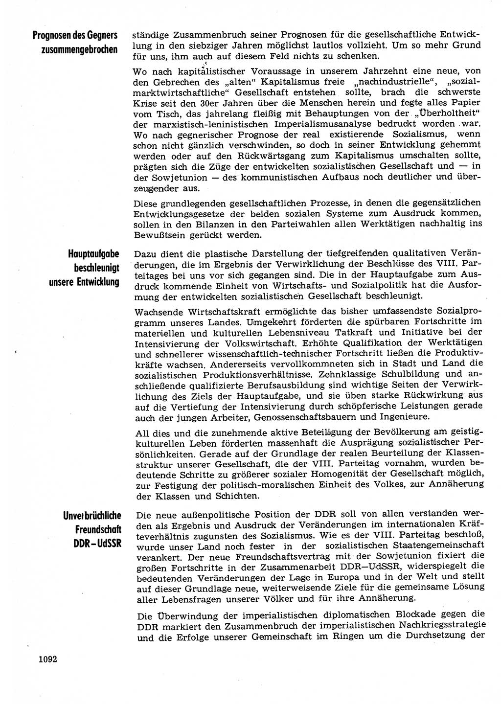 Neuer Weg (NW), Organ des Zentralkomitees (ZK) der SED (Sozialistische Einheitspartei Deutschlands) für Fragen des Parteilebens, 30. Jahrgang [Deutsche Demokratische Republik (DDR)] 1975, Seite 1092 (NW ZK SED DDR 1975, S. 1092)
