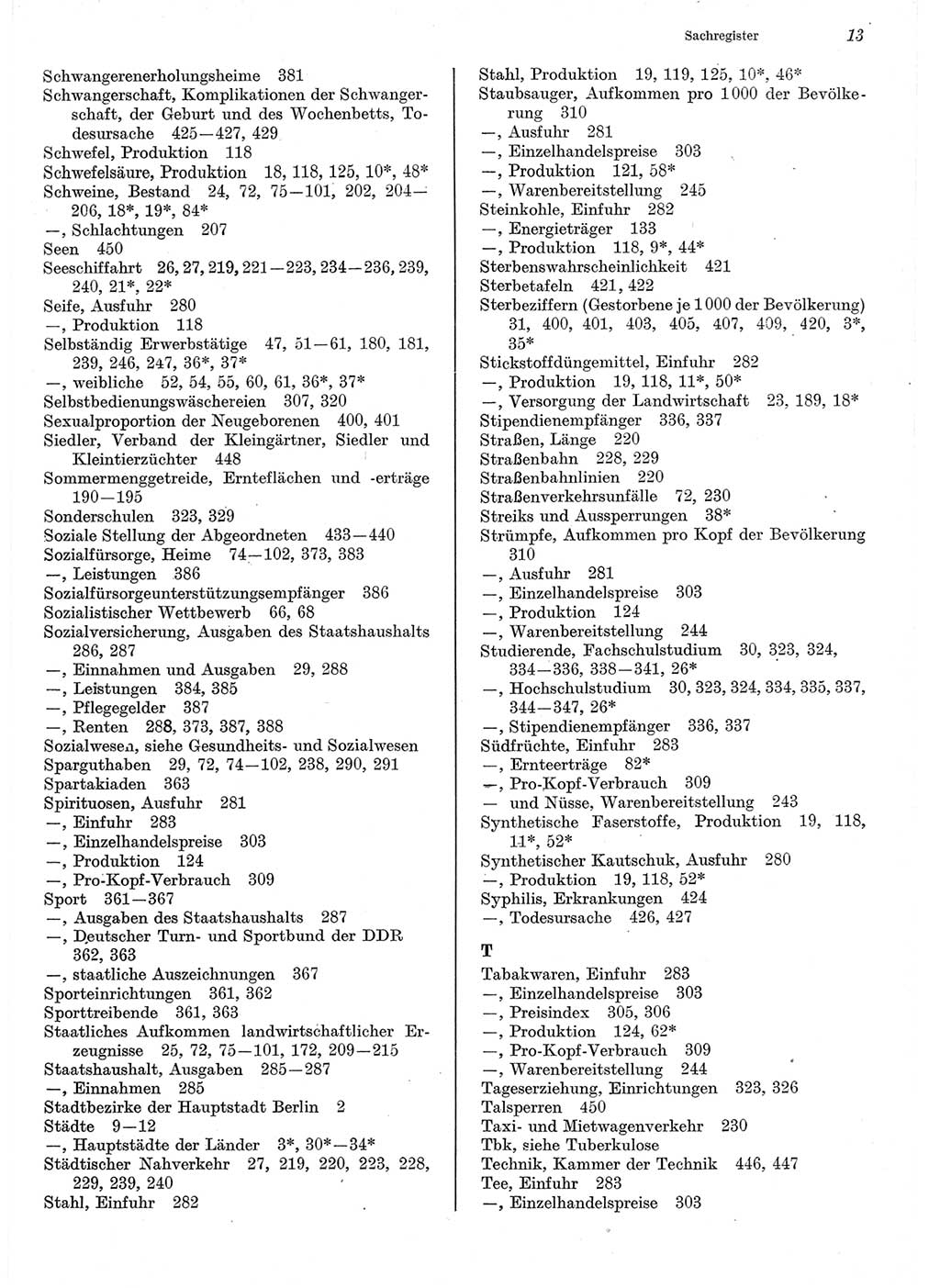 Statistisches Jahrbuch der Deutschen Demokratischen Republik (DDR) 1975, Seite 13 (Stat. Jb. DDR 1975, S. 13)