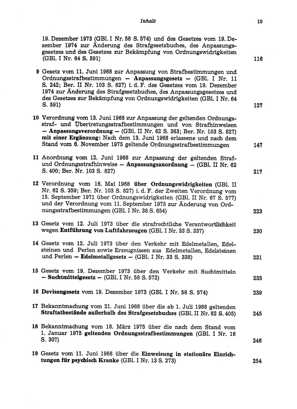 Strafgesetzbuch (StGB) der Deutschen Demokratischen Republik (DDR) und angrenzende Gesetze und Bestimmungen 1975, Seite 10 (StGB DDR Ges. Best. 1975, S. 10)