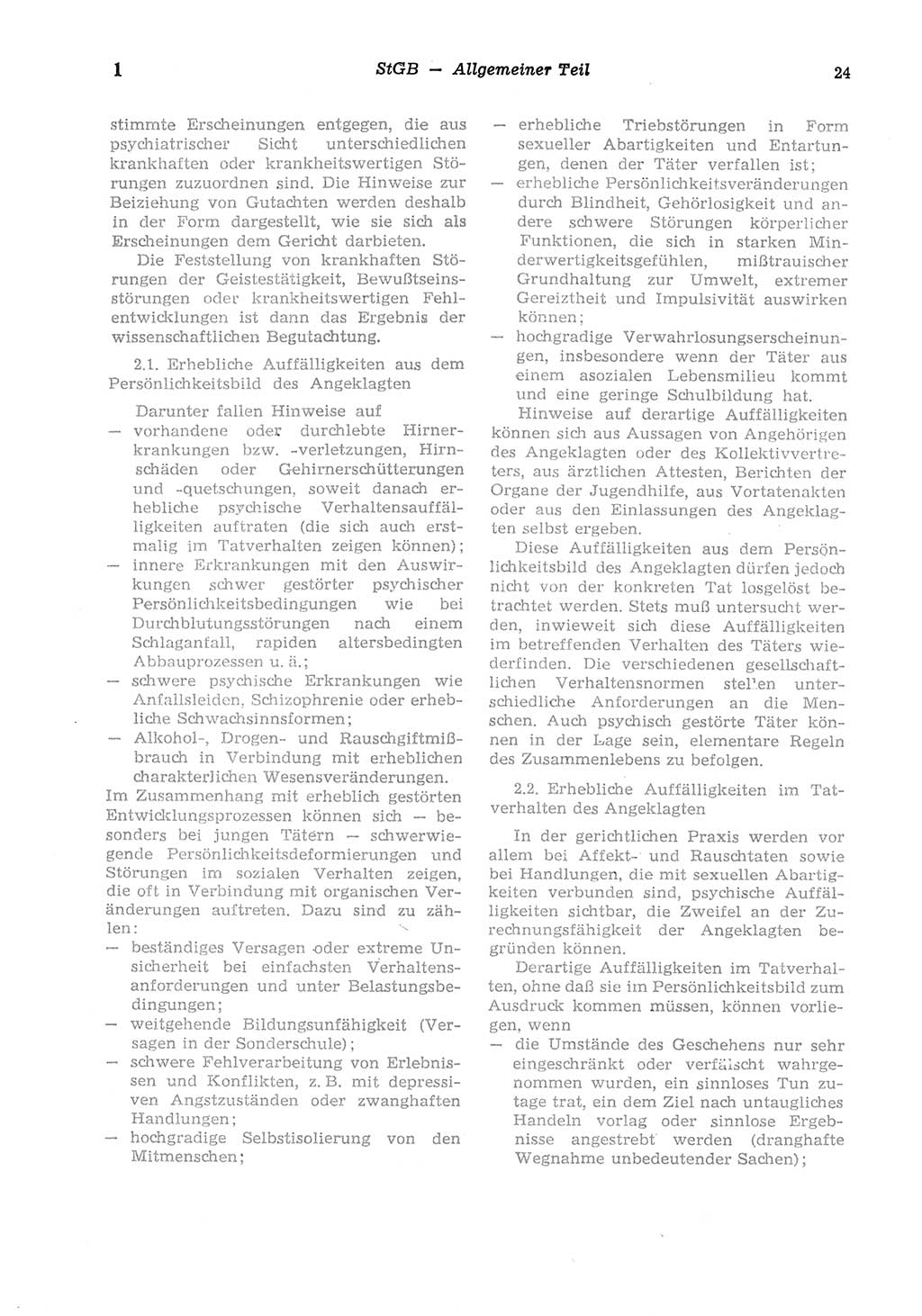 Strafgesetzbuch (StGB) der Deutschen Demokratischen Republik (DDR) und angrenzende Gesetze und Bestimmungen 1975, Seite 24 (StGB DDR Ges. Best. 1975, S. 24)