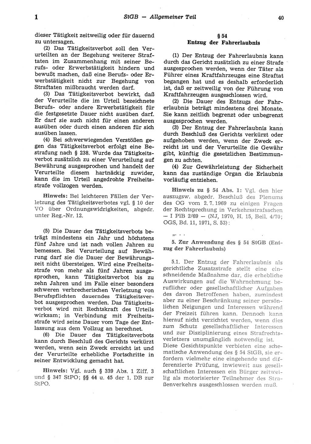 Strafgesetzbuch (StGB) der Deutschen Demokratischen Republik (DDR) und angrenzende Gesetze und Bestimmungen 1975, Seite 40 (StGB DDR Ges. Best. 1975, S. 40)