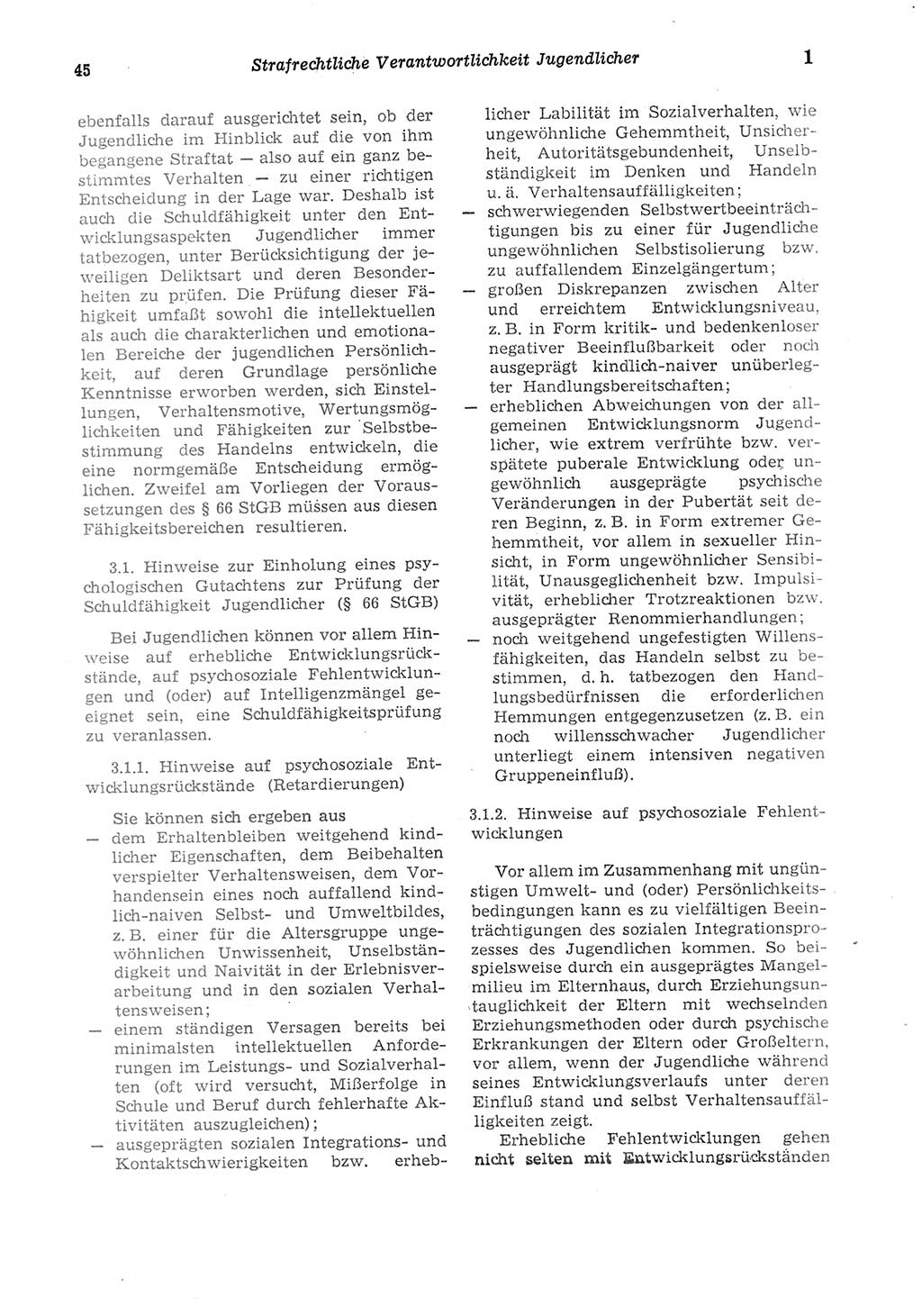 Strafgesetzbuch (StGB) der Deutschen Demokratischen Republik (DDR) und angrenzende Gesetze und Bestimmungen 1975, Seite 45 (StGB DDR Ges. Best. 1975, S. 45)