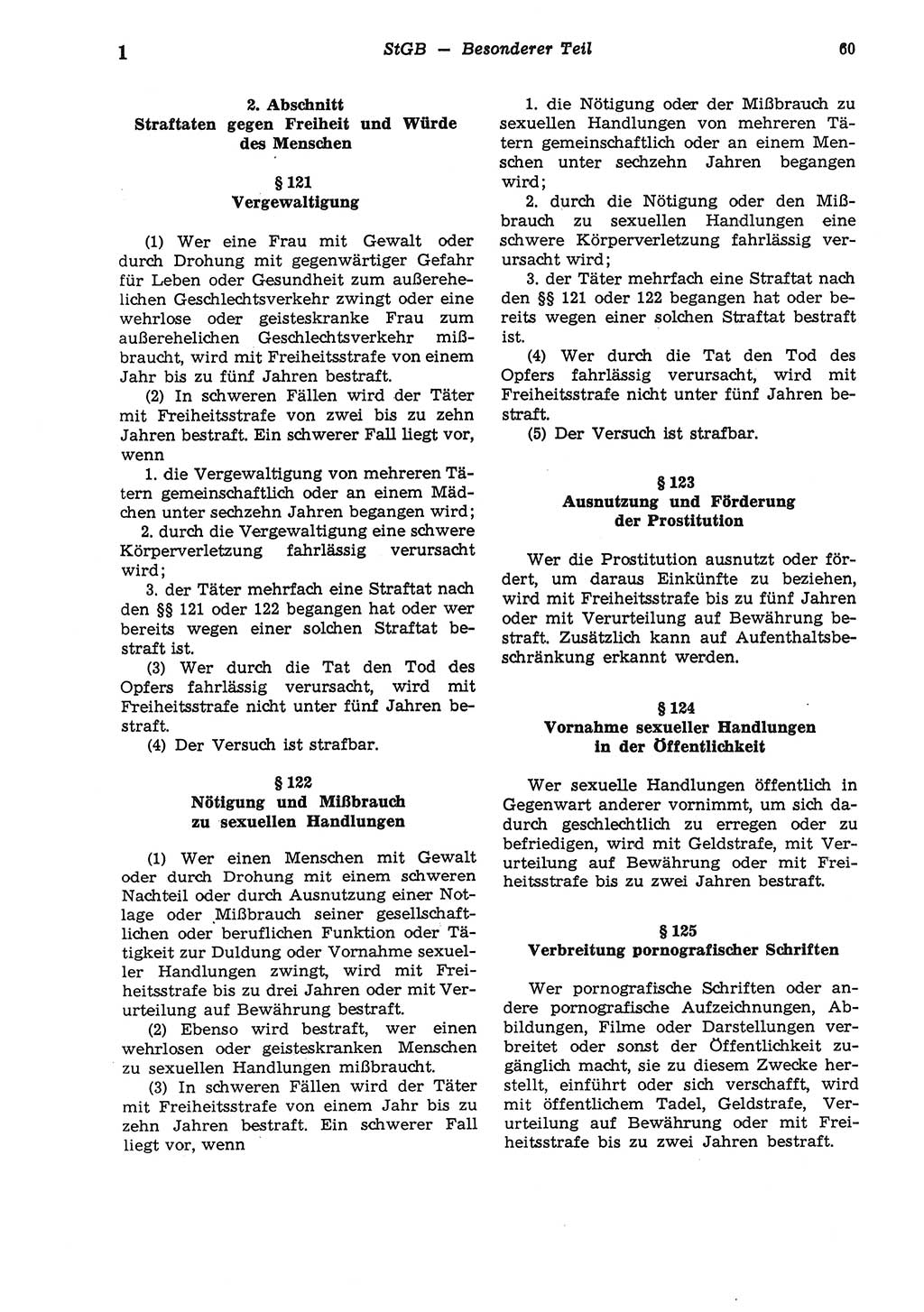 Strafgesetzbuch (StGB) der Deutschen Demokratischen Republik (DDR) und angrenzende Gesetze und Bestimmungen 1975, Seite 60 (StGB DDR Ges. Best. 1975, S. 60)