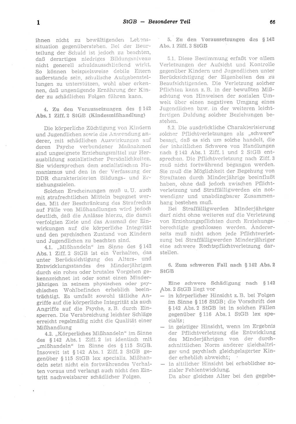 Strafgesetzbuch (StGB) der Deutschen Demokratischen Republik (DDR) und angrenzende Gesetze und Bestimmungen 1975, Seite 66 (StGB DDR Ges. Best. 1975, S. 66)