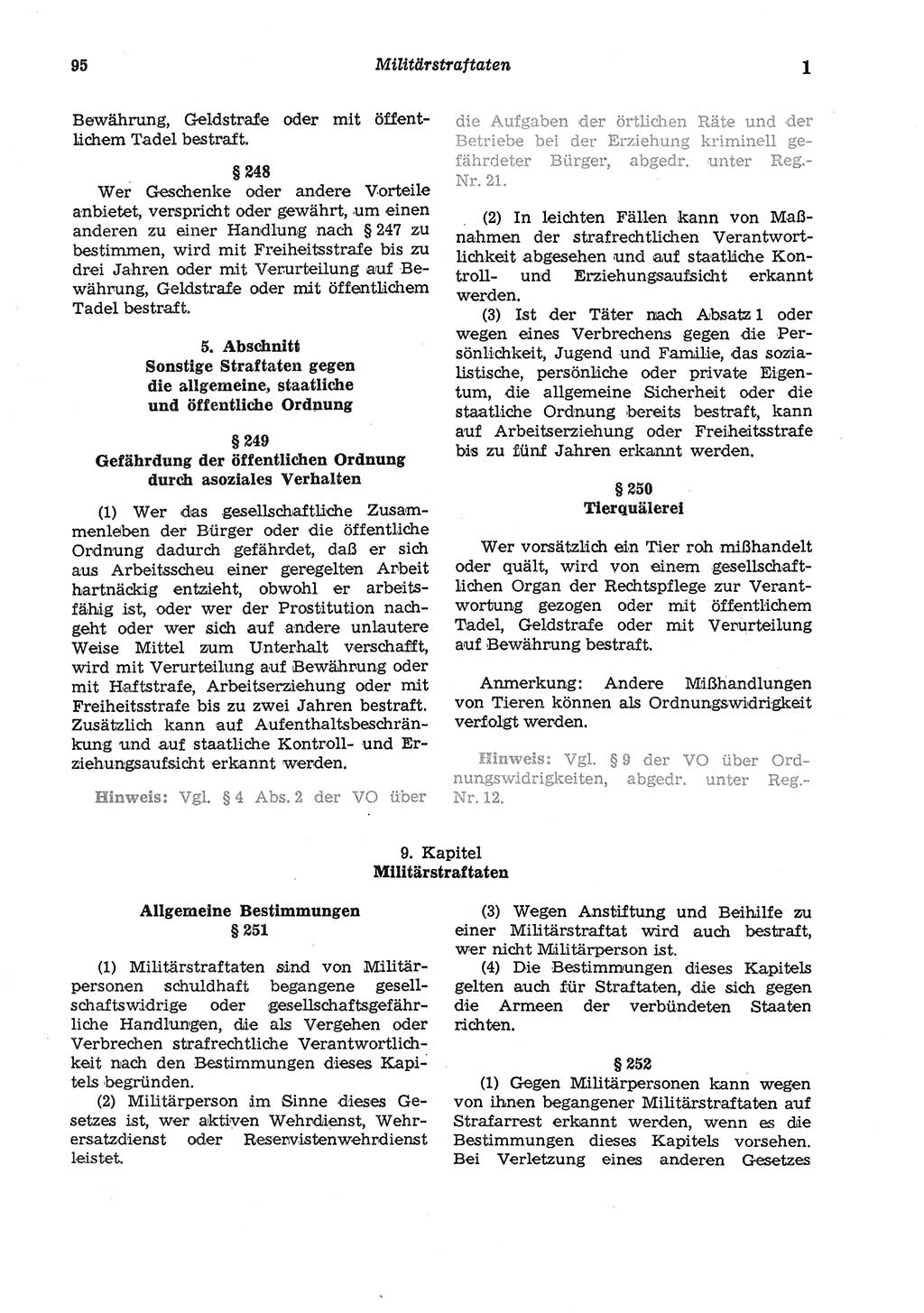 Strafgesetzbuch (StGB) der Deutschen Demokratischen Republik (DDR) und angrenzende Gesetze und Bestimmungen 1975, Seite 95 (StGB DDR Ges. Best. 1975, S. 95)