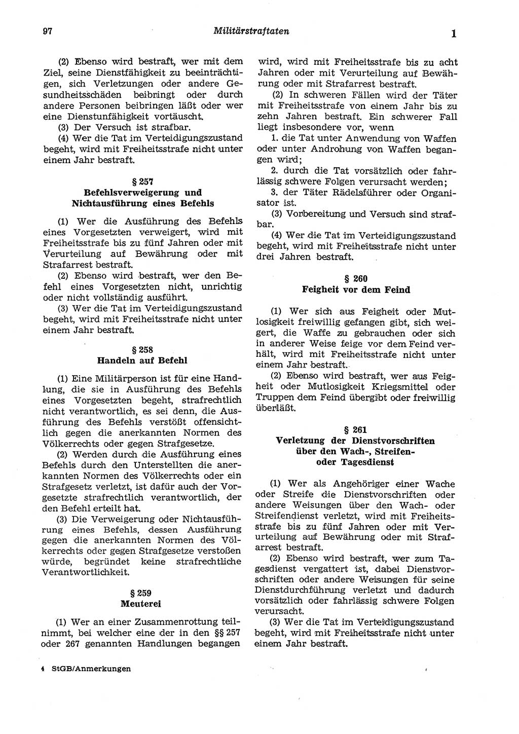 Strafgesetzbuch (StGB) der Deutschen Demokratischen Republik (DDR) und angrenzende Gesetze und Bestimmungen 1975, Seite 97 (StGB DDR Ges. Best. 1975, S. 97)