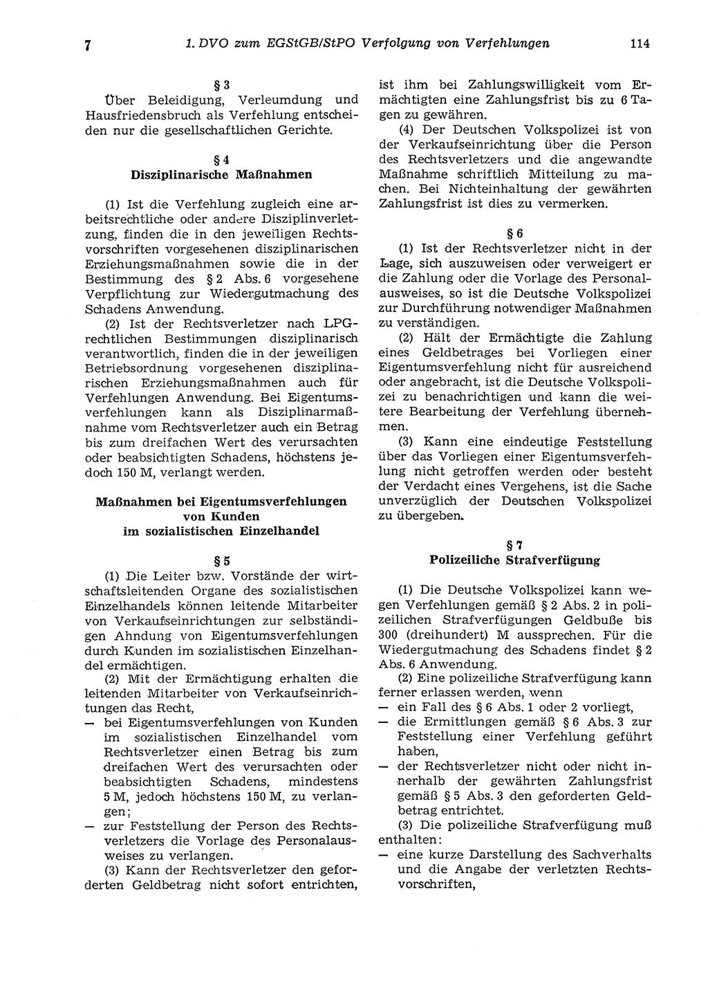 Strafgesetzbuch (StGB) der Deutschen Demokratischen Republik (DDR) und angrenzende Gesetze und Bestimmungen 1975, Seite 114 (StGB DDR Ges. Best. 1975, S. 114)