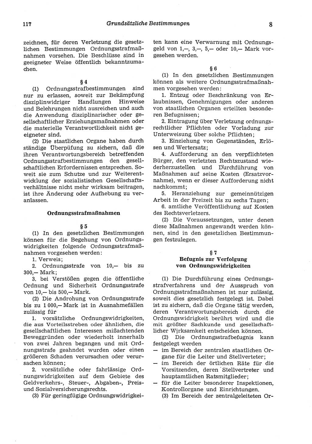 Strafgesetzbuch (StGB) der Deutschen Demokratischen Republik (DDR) und angrenzende Gesetze und Bestimmungen 1975, Seite 117 (StGB DDR Ges. Best. 1975, S. 117)