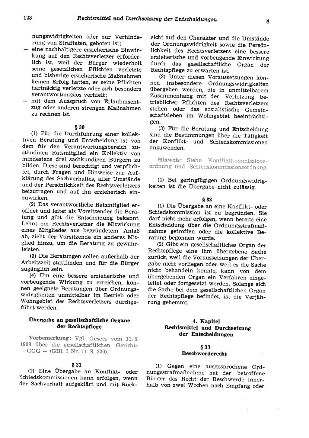 Strafgesetzbuch (StGB) der Deutschen Demokratischen Republik (DDR) und angrenzende Gesetze und Bestimmungen 1975, Seite 123 (StGB DDR Ges. Best. 1975, S. 123)