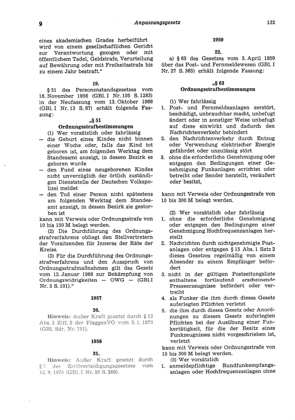 Strafgesetzbuch (StGB) der Deutschen Demokratischen Republik (DDR) und angrenzende Gesetze und Bestimmungen 1975, Seite 132 (StGB DDR Ges. Best. 1975, S. 132)