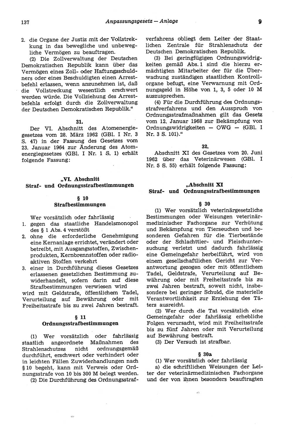 Strafgesetzbuch (StGB) der Deutschen Demokratischen Republik (DDR) und angrenzende Gesetze und Bestimmungen 1975, Seite 137 (StGB DDR Ges. Best. 1975, S. 137)