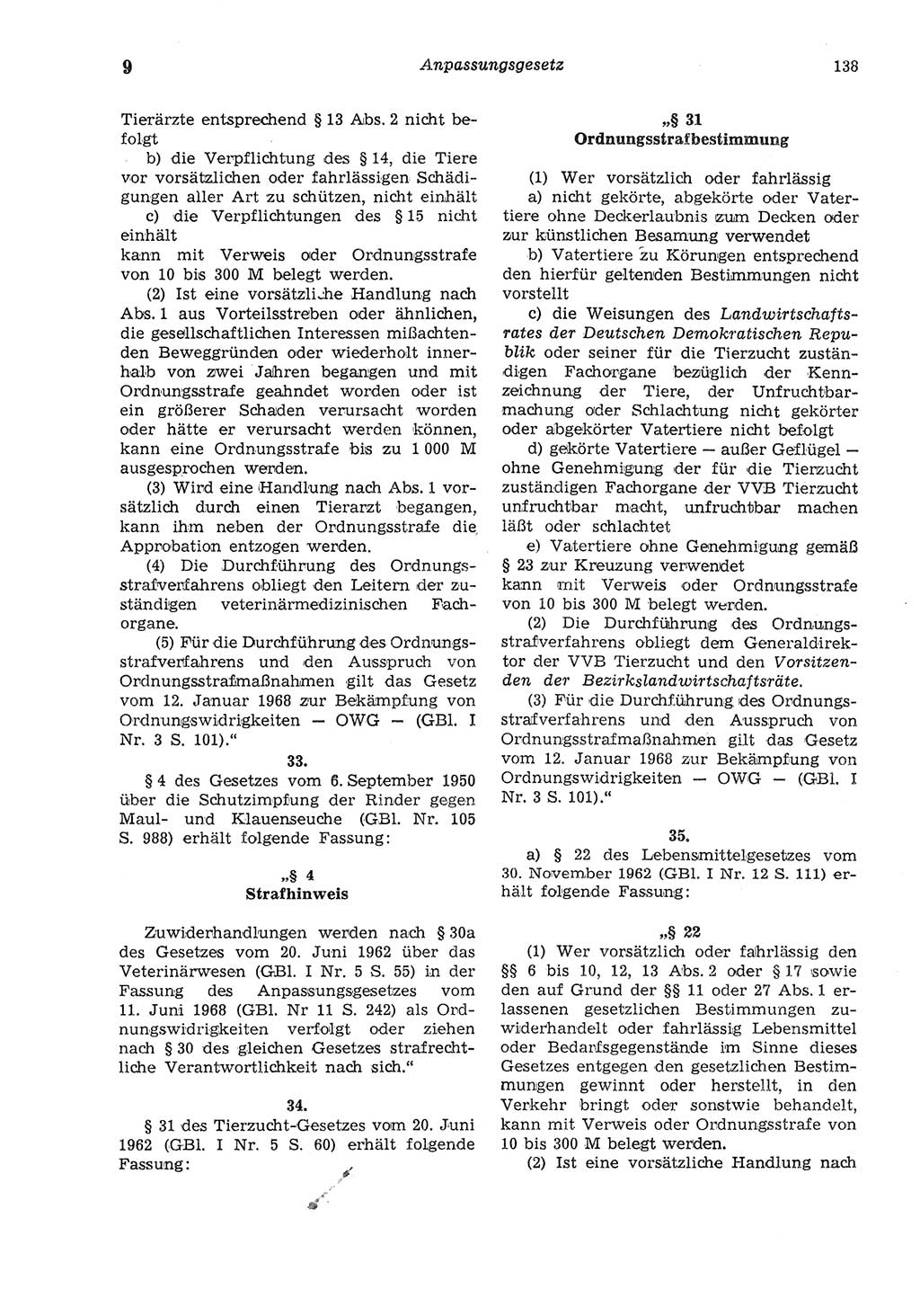 Strafgesetzbuch (StGB) der Deutschen Demokratischen Republik (DDR) und angrenzende Gesetze und Bestimmungen 1975, Seite 138 (StGB DDR Ges. Best. 1975, S. 138)