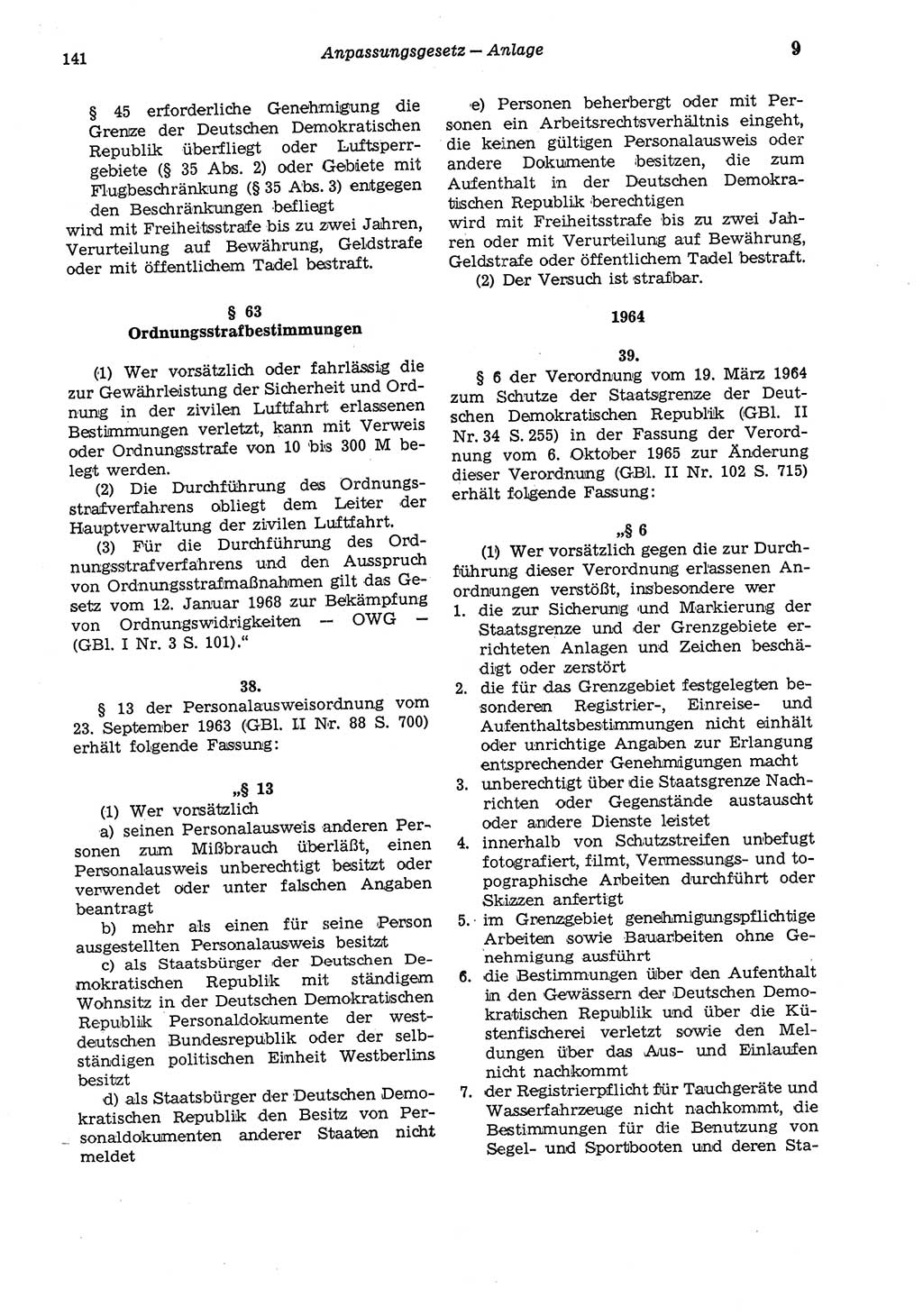 Strafgesetzbuch (StGB) der Deutschen Demokratischen Republik (DDR) und angrenzende Gesetze und Bestimmungen 1975, Seite 141 (StGB DDR Ges. Best. 1975, S. 141)