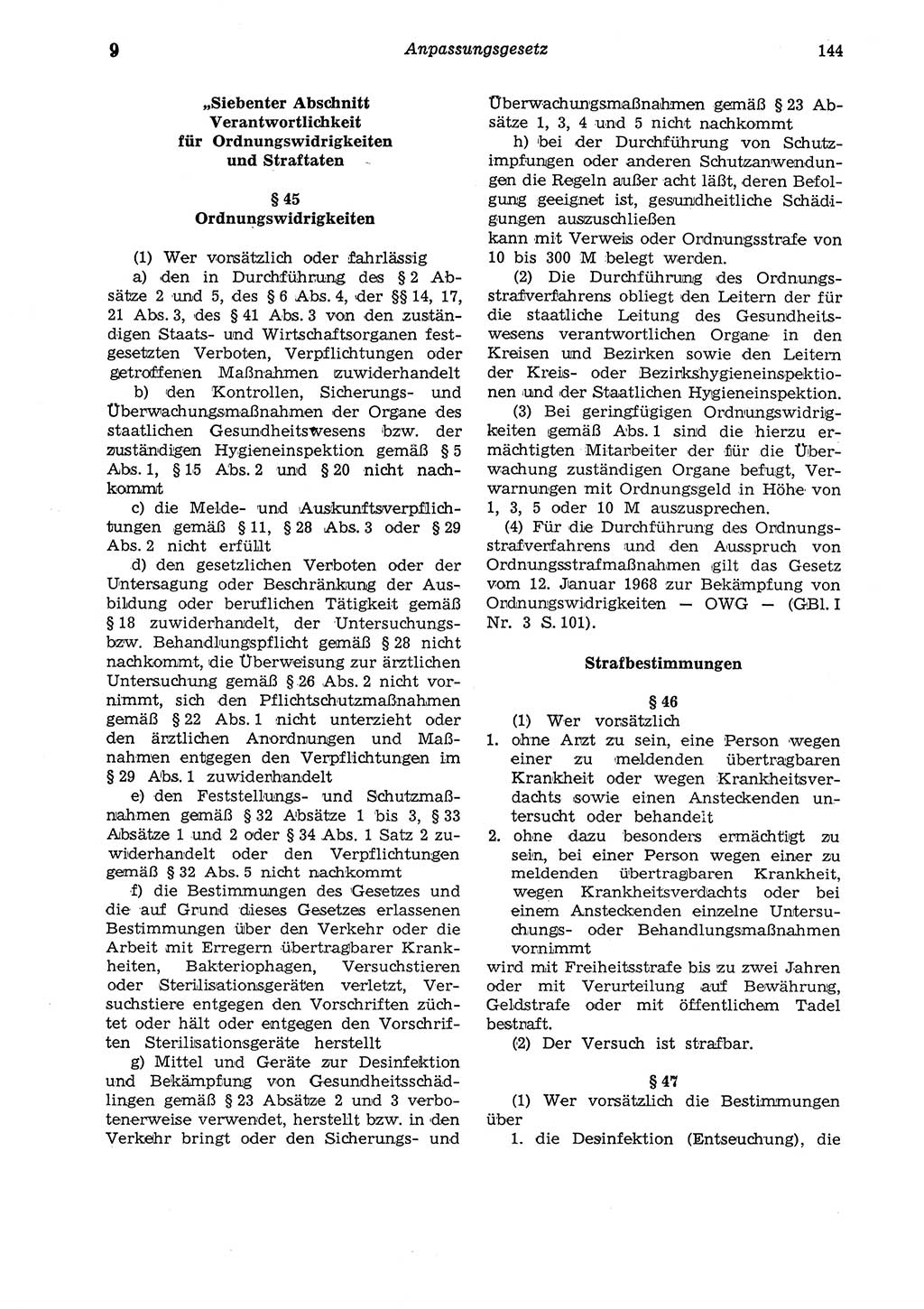 Strafgesetzbuch (StGB) der Deutschen Demokratischen Republik (DDR) und angrenzende Gesetze und Bestimmungen 1975, Seite 144 (StGB DDR Ges. Best. 1975, S. 144)