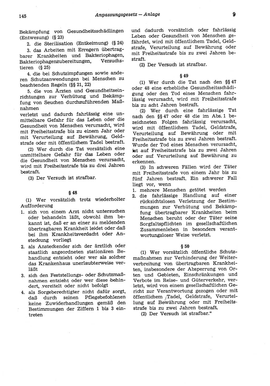 Strafgesetzbuch (StGB) der Deutschen Demokratischen Republik (DDR) und angrenzende Gesetze und Bestimmungen 1975, Seite 145 (StGB DDR Ges. Best. 1975, S. 145)