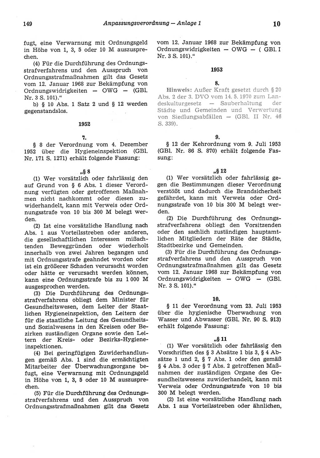 Strafgesetzbuch (StGB) der Deutschen Demokratischen Republik (DDR) und angrenzende Gesetze und Bestimmungen 1975, Seite 149 (StGB DDR Ges. Best. 1975, S. 149)