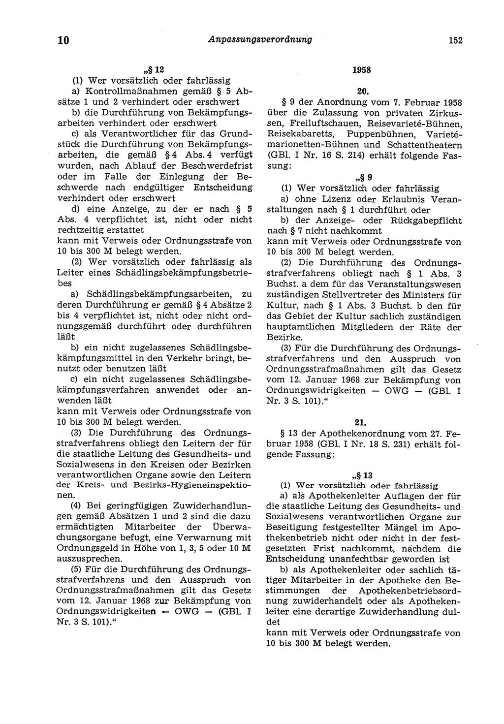 Strafgesetzbuch (StGB) der Deutschen Demokratischen Republik (DDR) und angrenzende Gesetze und Bestimmungen 1975, Seite 152 (StGB DDR Ges. Best. 1975, S. 152)