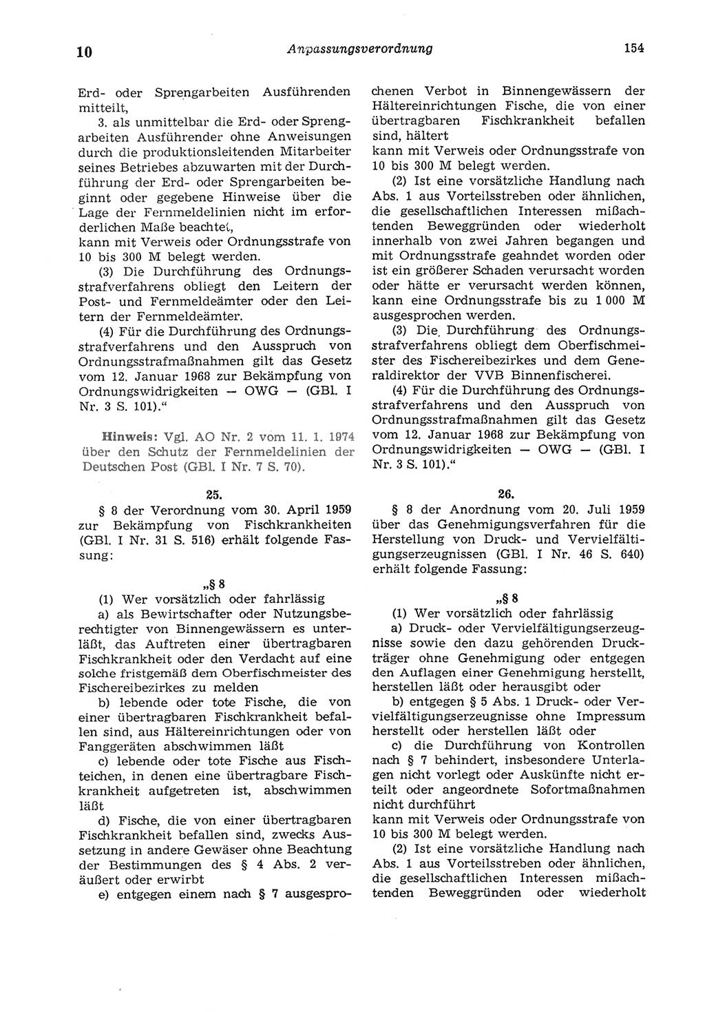 Strafgesetzbuch (StGB) der Deutschen Demokratischen Republik (DDR) und angrenzende Gesetze und Bestimmungen 1975, Seite 154 (StGB DDR Ges. Best. 1975, S. 154)