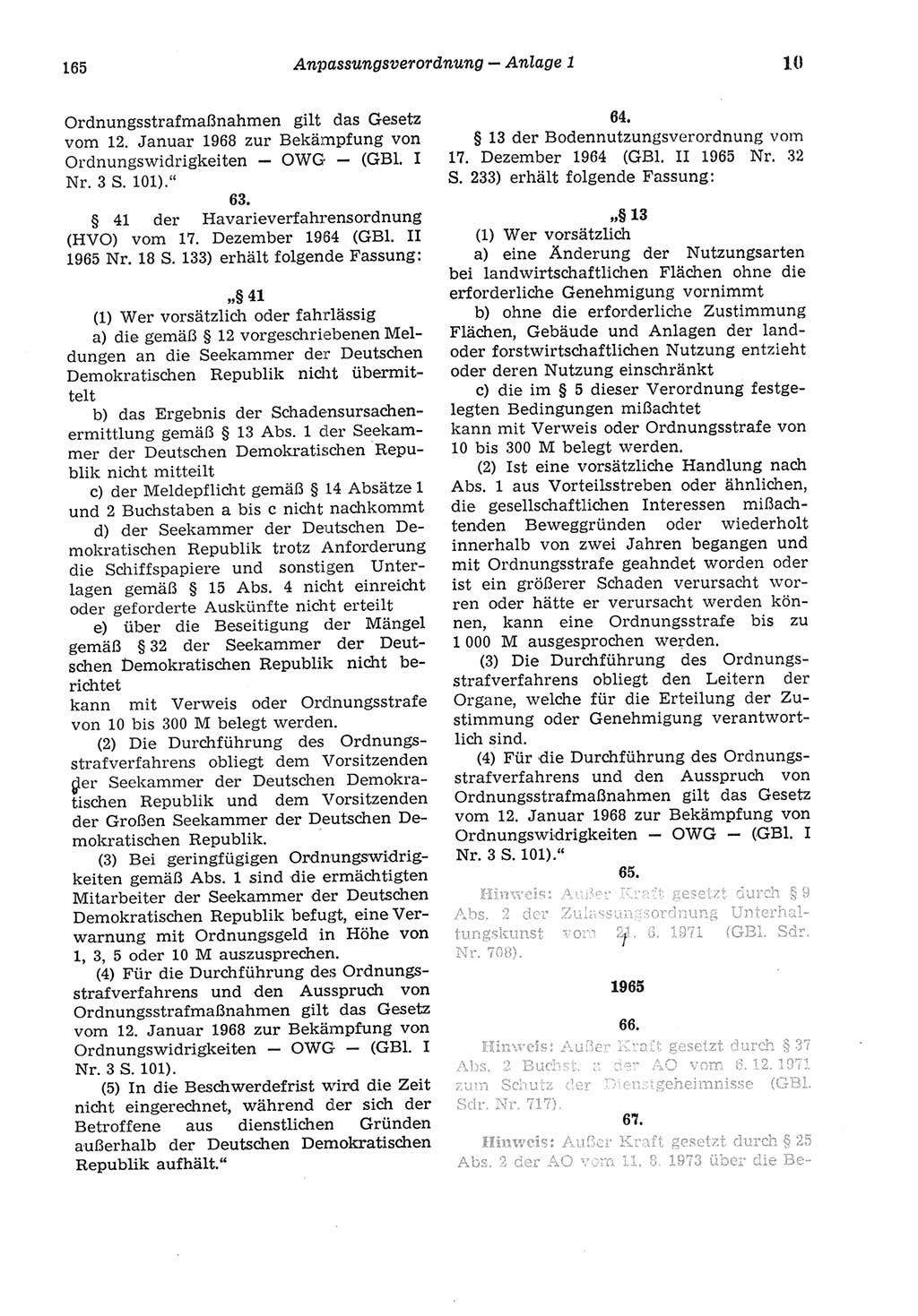 Strafgesetzbuch (StGB) der Deutschen Demokratischen Republik (DDR) und angrenzende Gesetze und Bestimmungen 1975, Seite 165 (StGB DDR Ges. Best. 1975, S. 165)