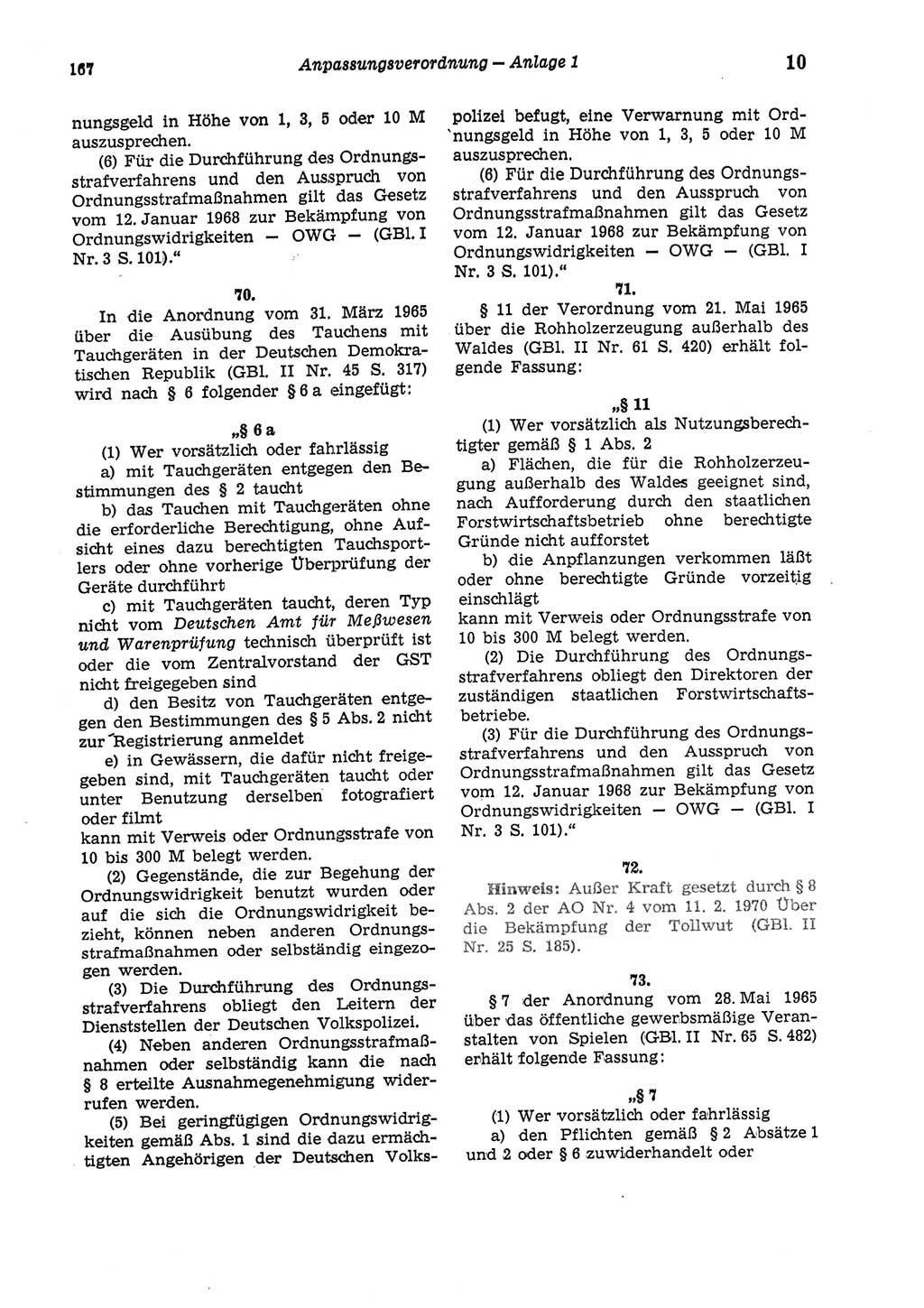 Strafgesetzbuch (StGB) der Deutschen Demokratischen Republik (DDR) und angrenzende Gesetze und Bestimmungen 1975, Seite 167 (StGB DDR Ges. Best. 1975, S. 167)