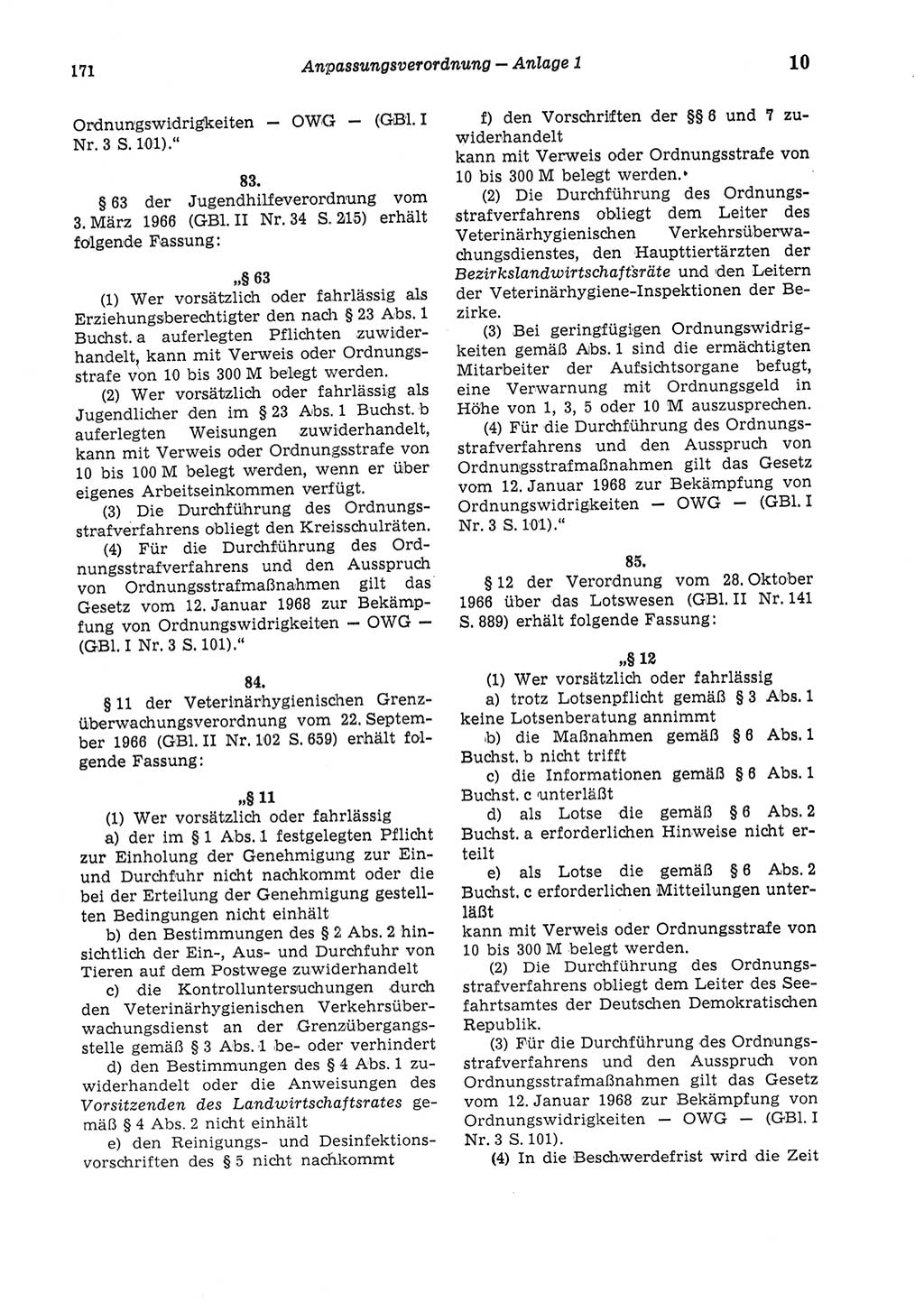 Strafgesetzbuch (StGB) der Deutschen Demokratischen Republik (DDR) und angrenzende Gesetze und Bestimmungen 1975, Seite 171 (StGB DDR Ges. Best. 1975, S. 171)