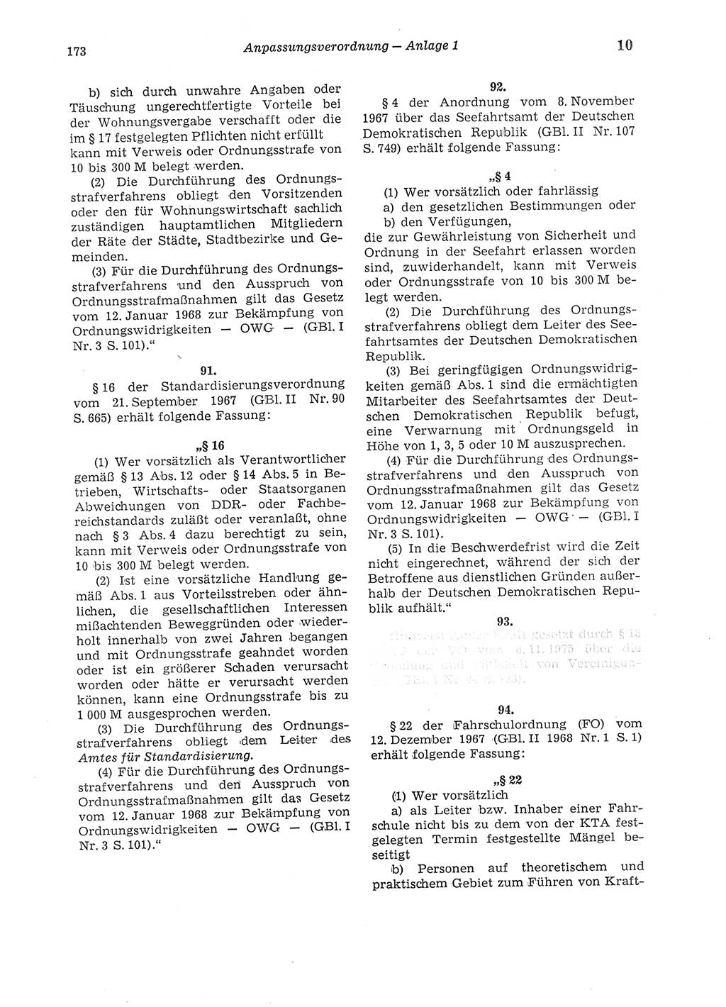 Strafgesetzbuch (StGB) der Deutschen Demokratischen Republik (DDR) und angrenzende Gesetze und Bestimmungen 1975, Seite 173 (StGB DDR Ges. Best. 1975, S. 173)