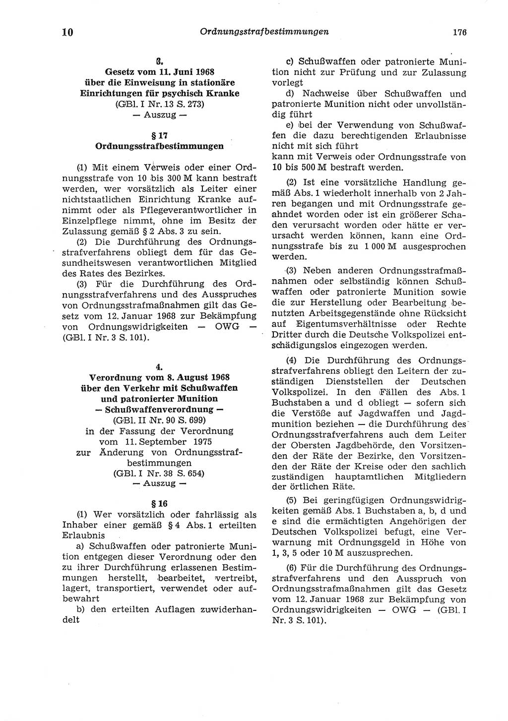 Strafgesetzbuch (StGB) der Deutschen Demokratischen Republik (DDR) und angrenzende Gesetze und Bestimmungen 1975, Seite 176 (StGB DDR Ges. Best. 1975, S. 176)