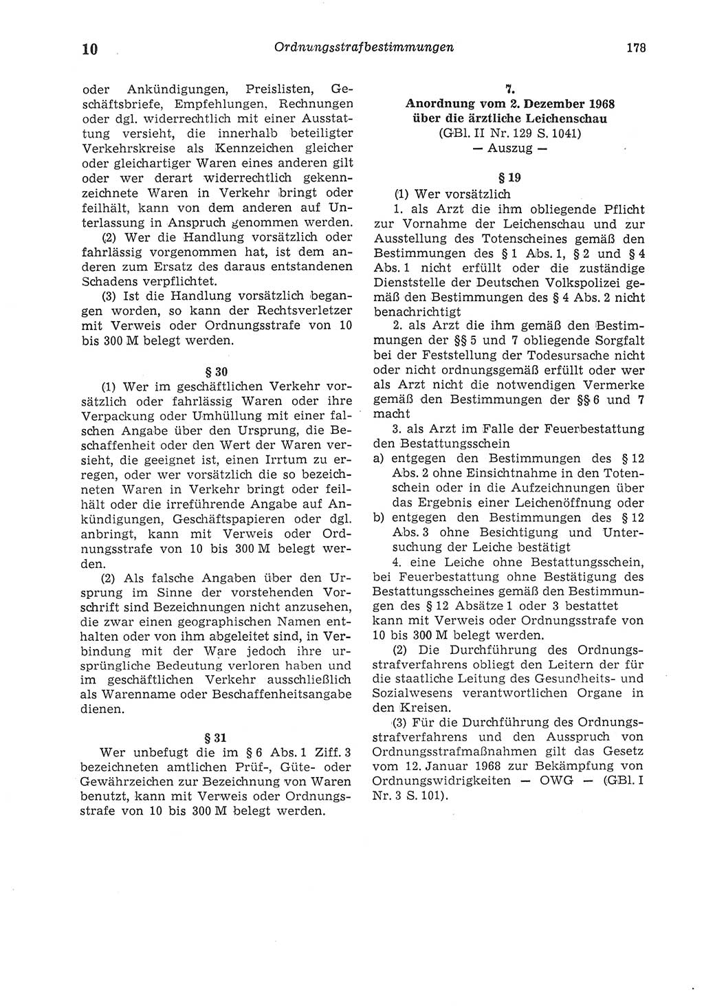 Strafgesetzbuch (StGB) der Deutschen Demokratischen Republik (DDR) und angrenzende Gesetze und Bestimmungen 1975, Seite 178 (StGB DDR Ges. Best. 1975, S. 178)