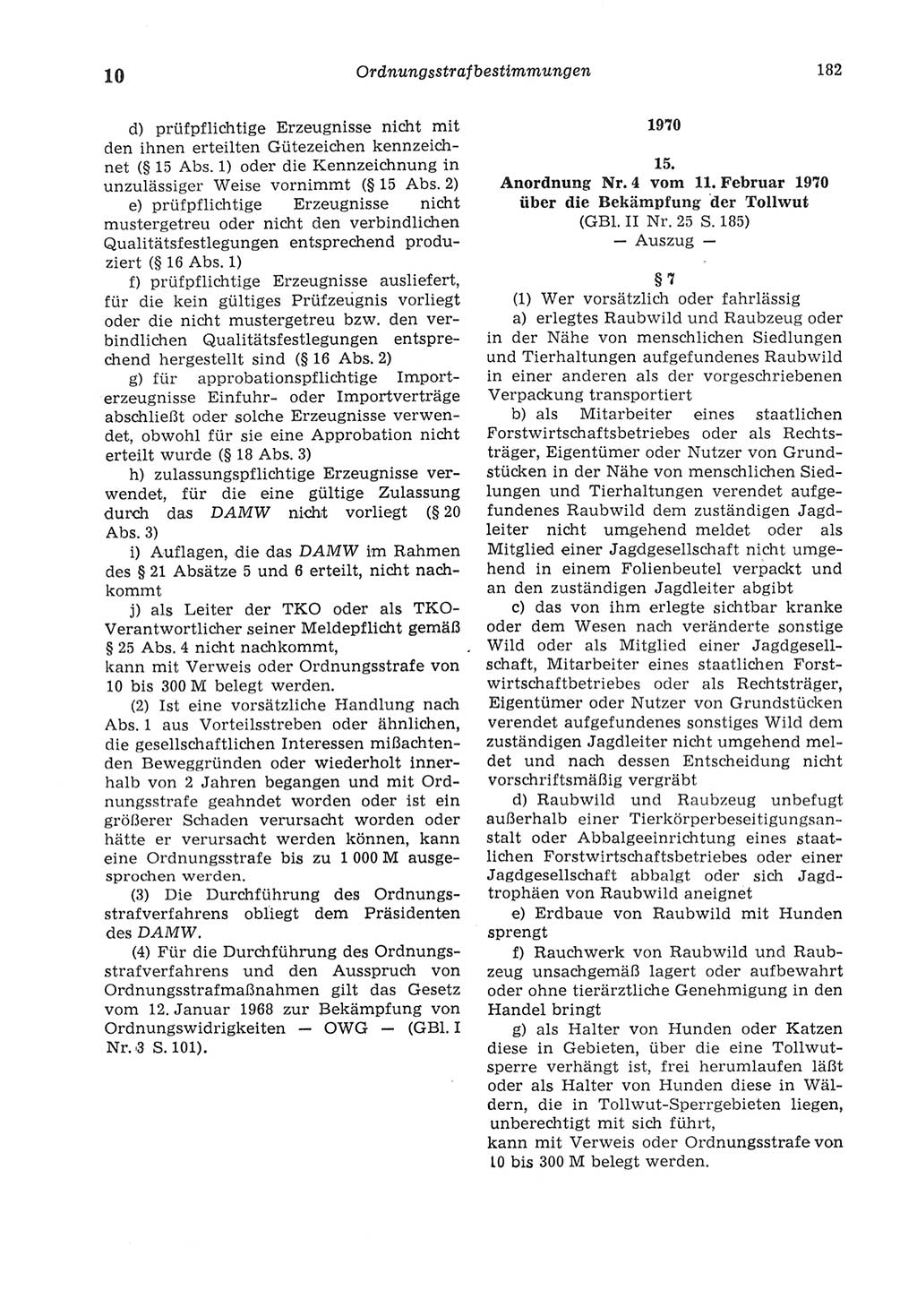 Strafgesetzbuch (StGB) der Deutschen Demokratischen Republik (DDR) und angrenzende Gesetze und Bestimmungen 1975, Seite 182 (StGB DDR Ges. Best. 1975, S. 182)