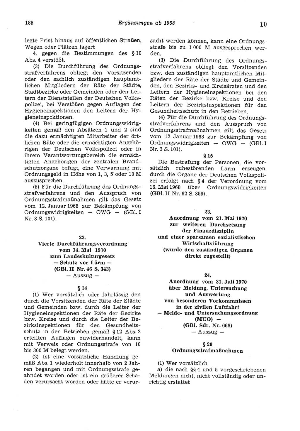 Strafgesetzbuch (StGB) der Deutschen Demokratischen Republik (DDR) und angrenzende Gesetze und Bestimmungen 1975, Seite 185 (StGB DDR Ges. Best. 1975, S. 185)