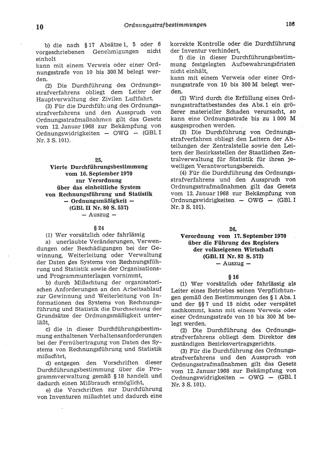 Strafgesetzbuch (StGB) der Deutschen Demokratischen Republik (DDR) und angrenzende Gesetze und Bestimmungen 1975, Seite 186 (StGB DDR Ges. Best. 1975, S. 186)