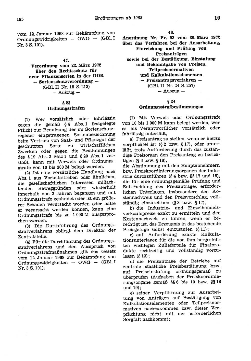 Strafgesetzbuch (StGB) der Deutschen Demokratischen Republik (DDR) und angrenzende Gesetze und Bestimmungen 1975, Seite 195 (StGB DDR Ges. Best. 1975, S. 195)