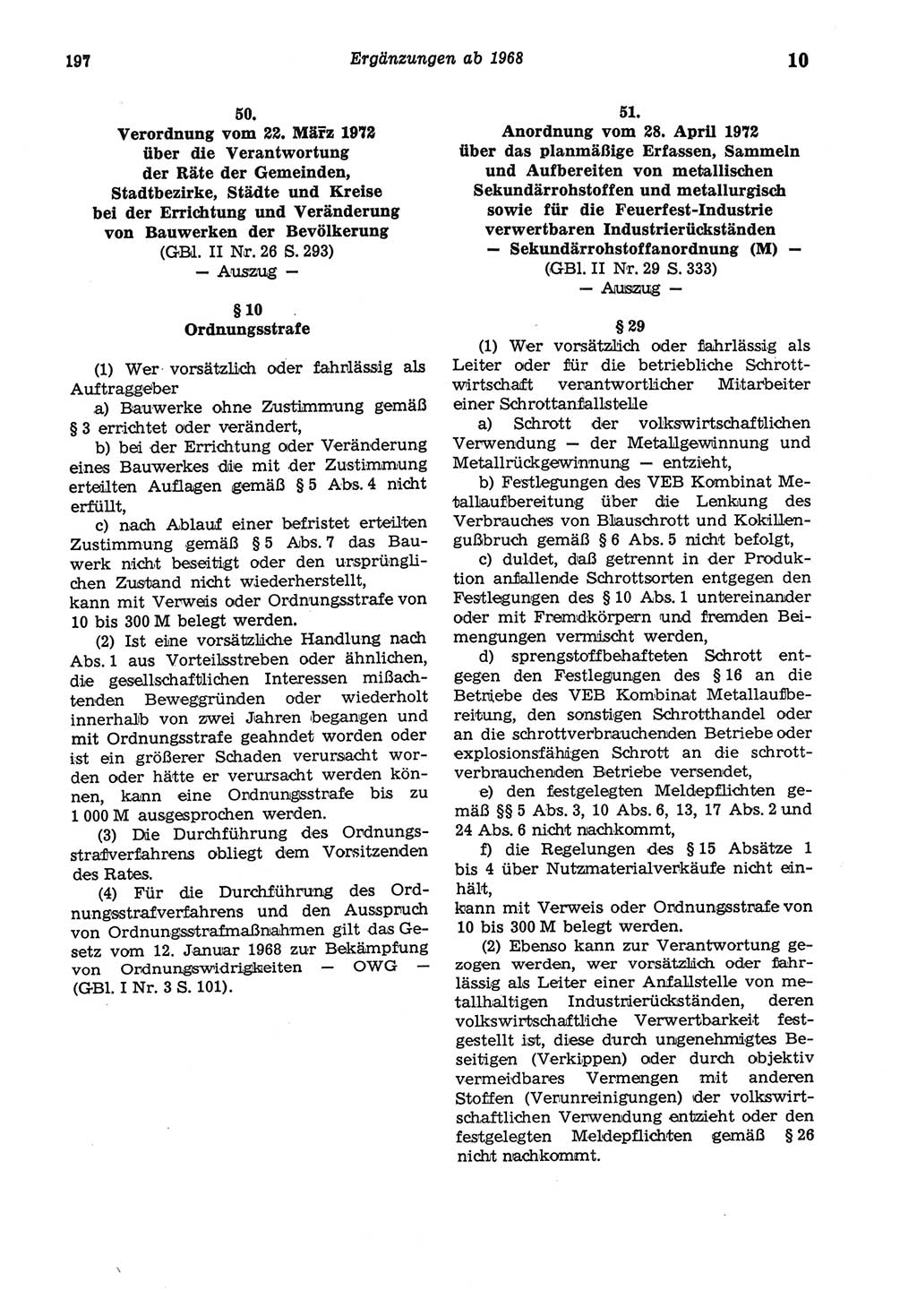 Strafgesetzbuch (StGB) der Deutschen Demokratischen Republik (DDR) und angrenzende Gesetze und Bestimmungen 1975, Seite 197 (StGB DDR Ges. Best. 1975, S. 197)